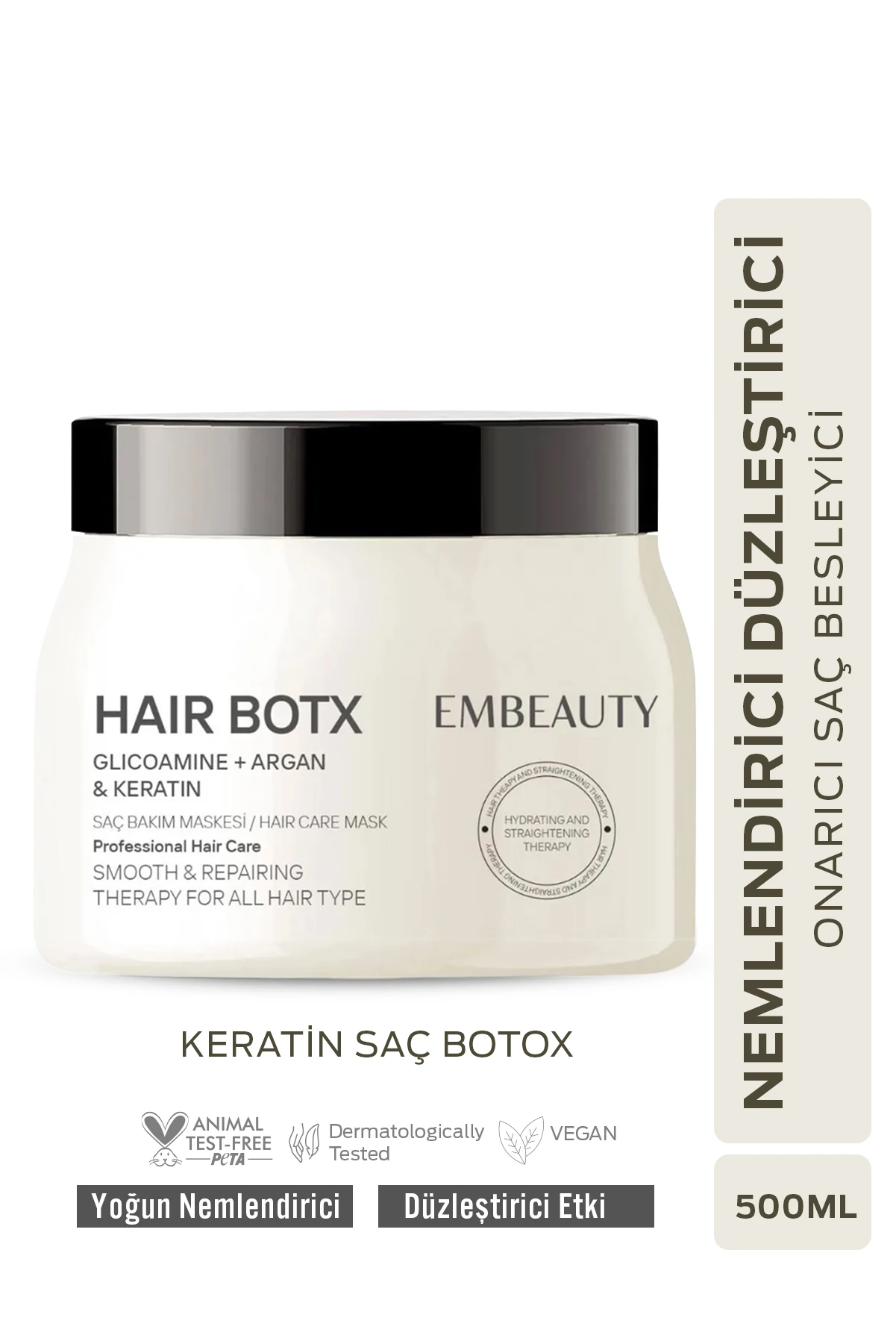 Besleyici Onarıcı Keratin Botoks Etkili Yoğun Saç Bakım Maskesi 500 ml