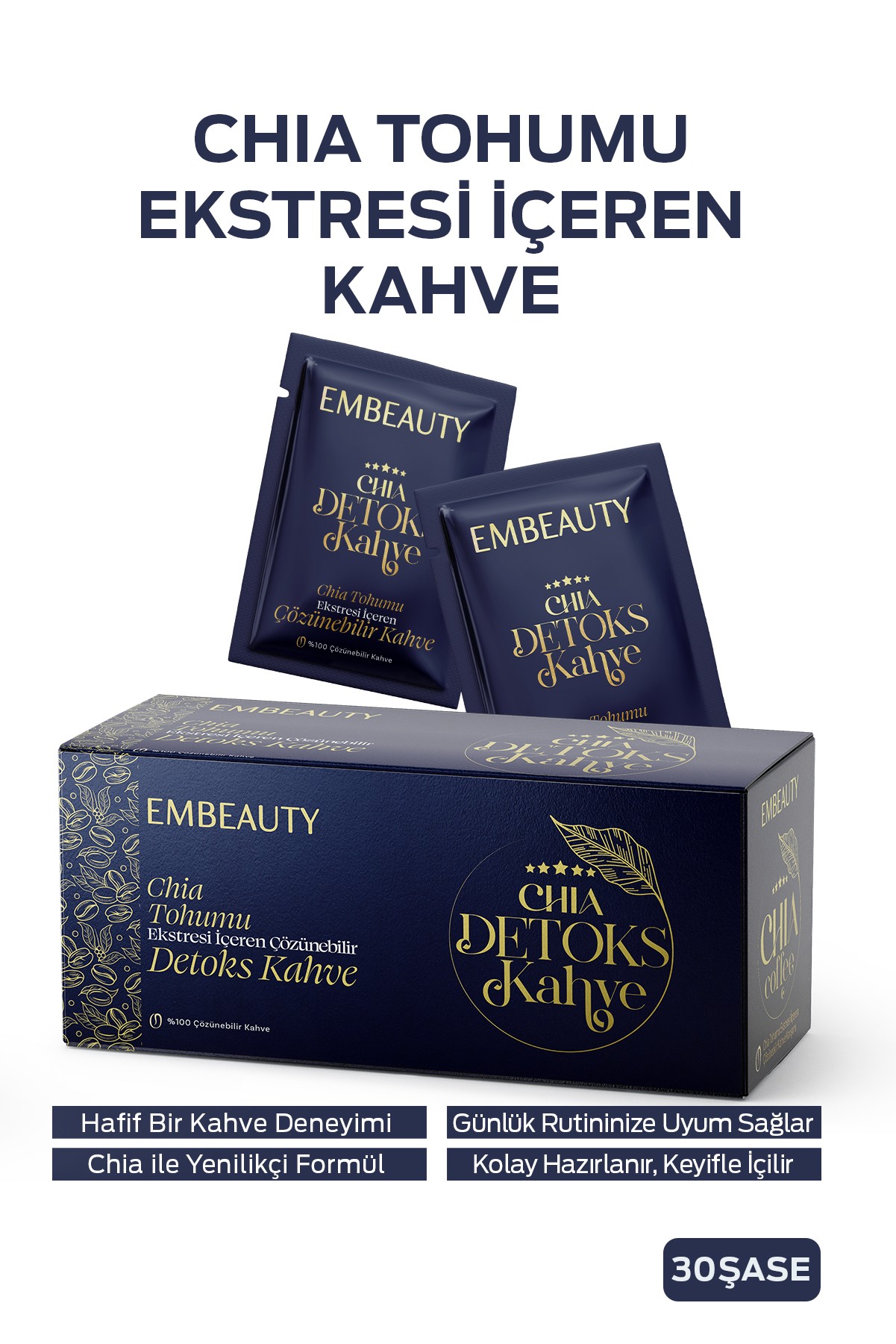 Chia Tohumu Içeren Kahve 30lu Şase