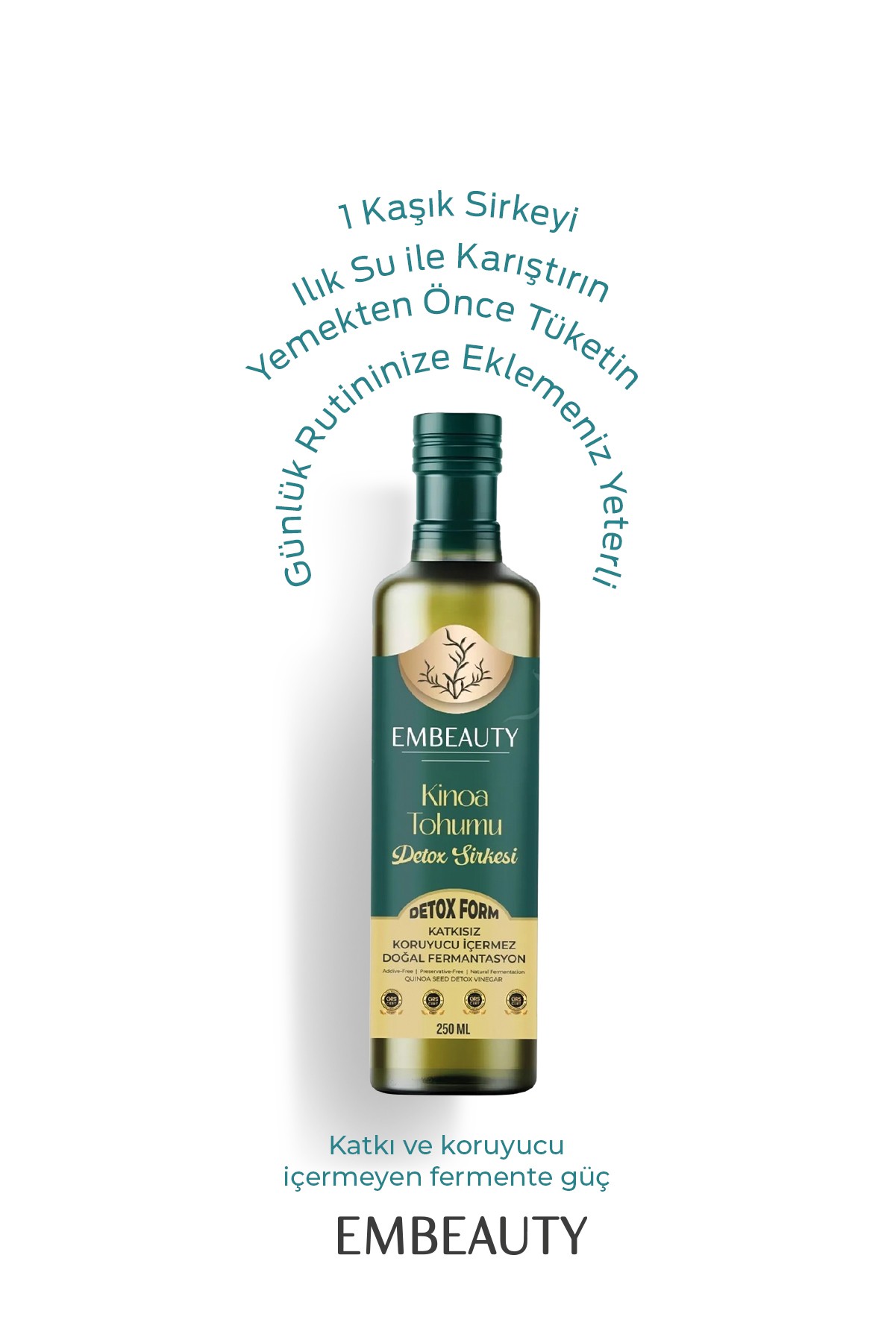 Kinoa Tohumu Detox Sirkesi 250ml