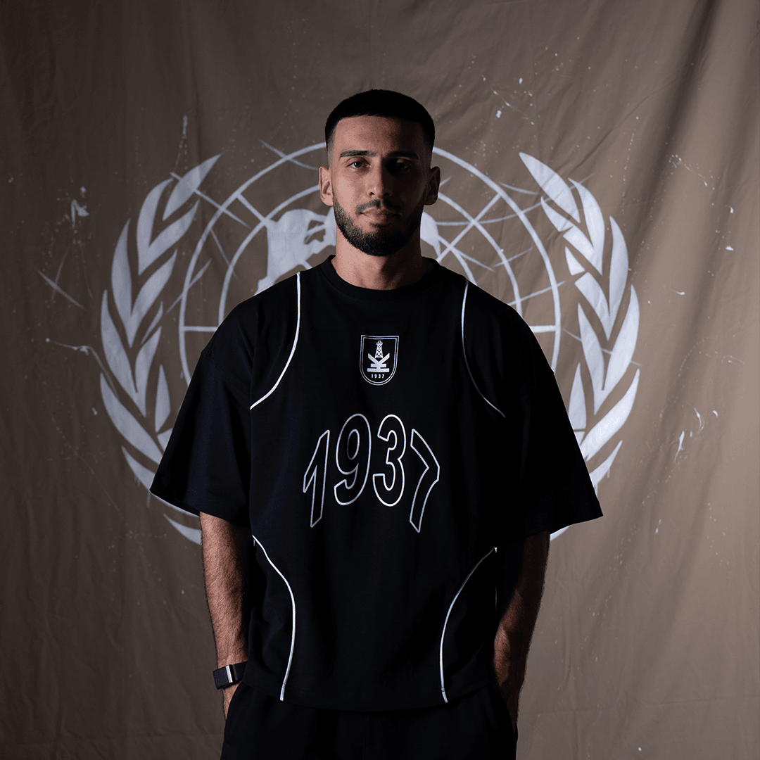 “1937” – Xəttli Qara T-shirt
