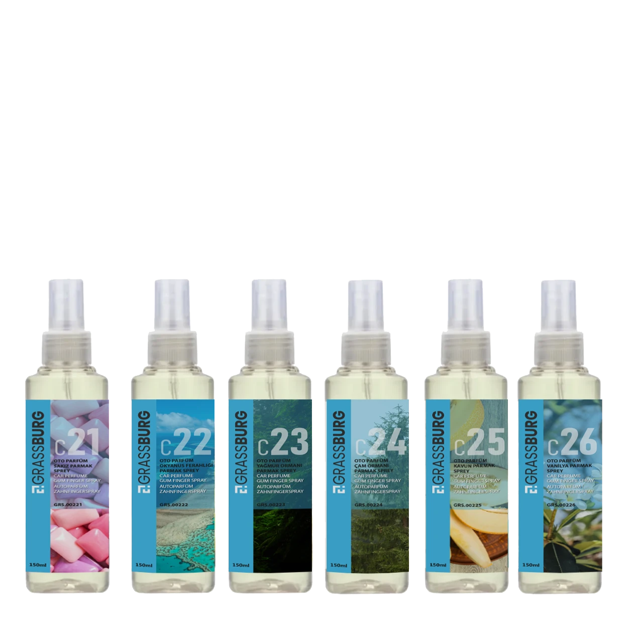 Grassburg Oto Parfüm Yağmur Ormanı Parmak Sprey 150 ml