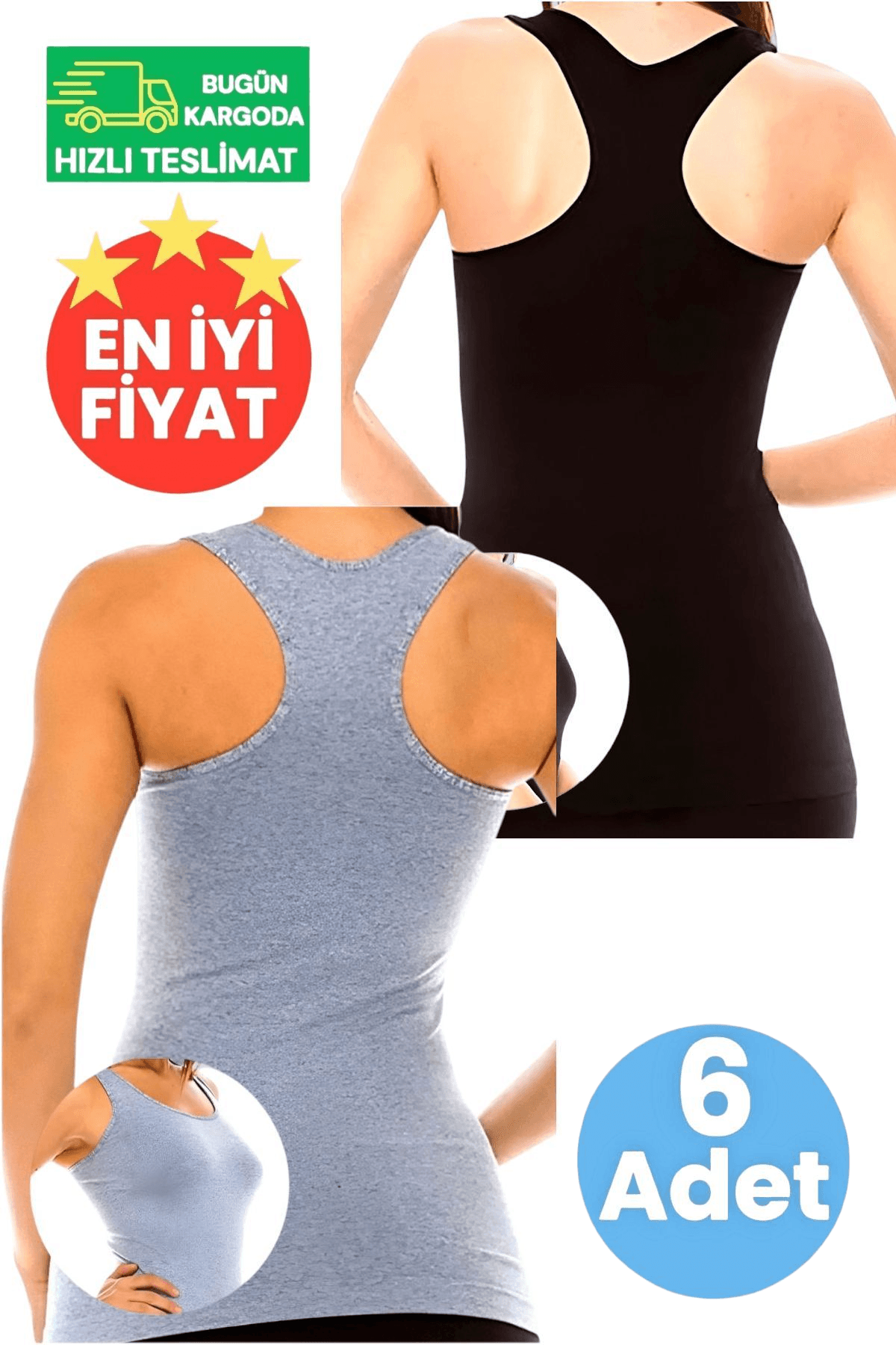 Kadın 3 Siyah ve 3 Gri 6'lı Sporcu Atlet Fitness, Pilates , Yoga Atlet 