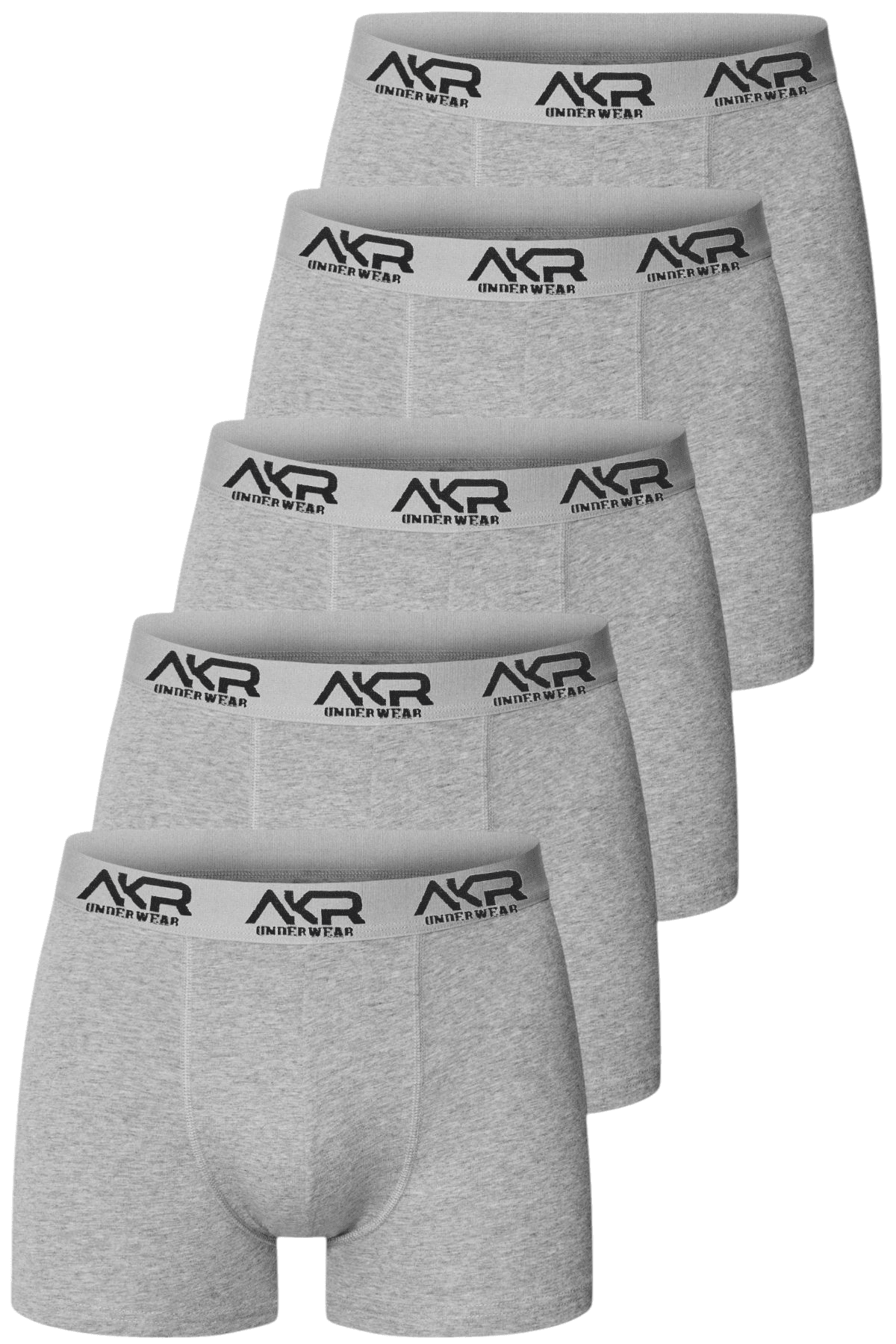 Erkek Pamuklu Dört Mevsim 5 Gri Atlet 5 Gri Boxer Set