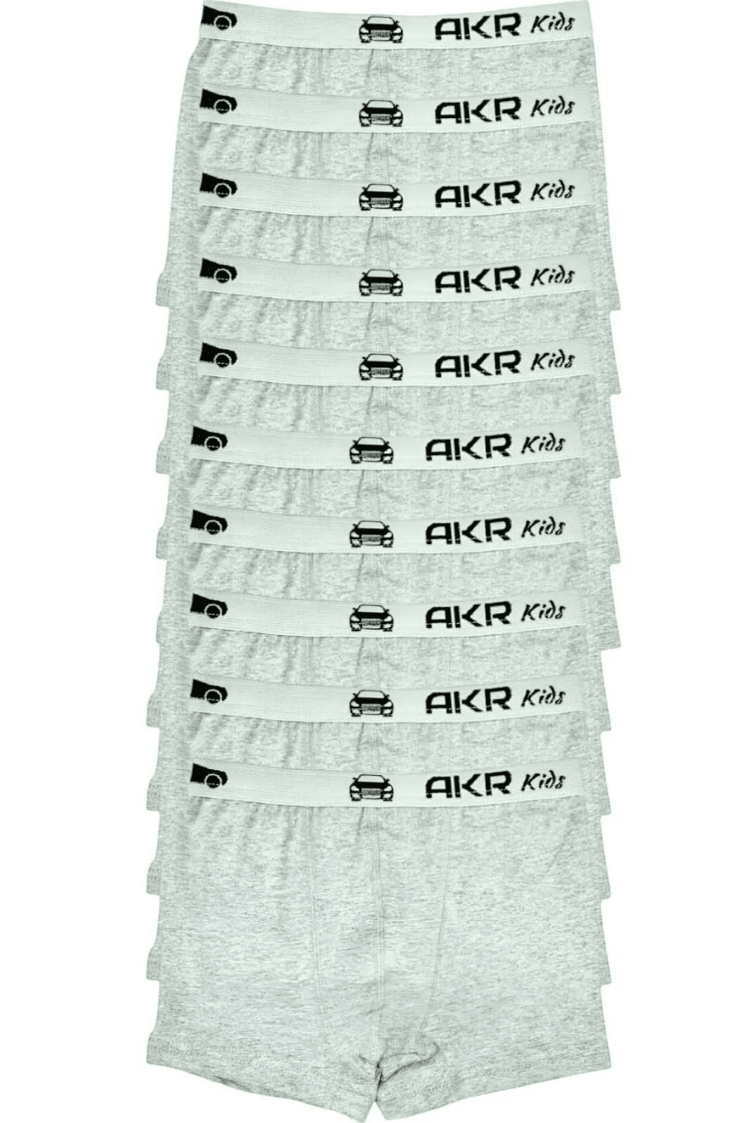 Erkek Çocuk Pamuklu Dört Mevsim Gri 10'lu Boxer