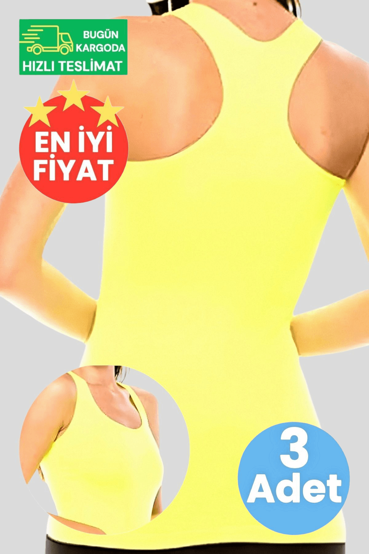 Kadın 3 Beyaz ve 3 Neon Sarı 6'lı Sporcu Atlet Fitness, Pilates , Yoga Atlet 