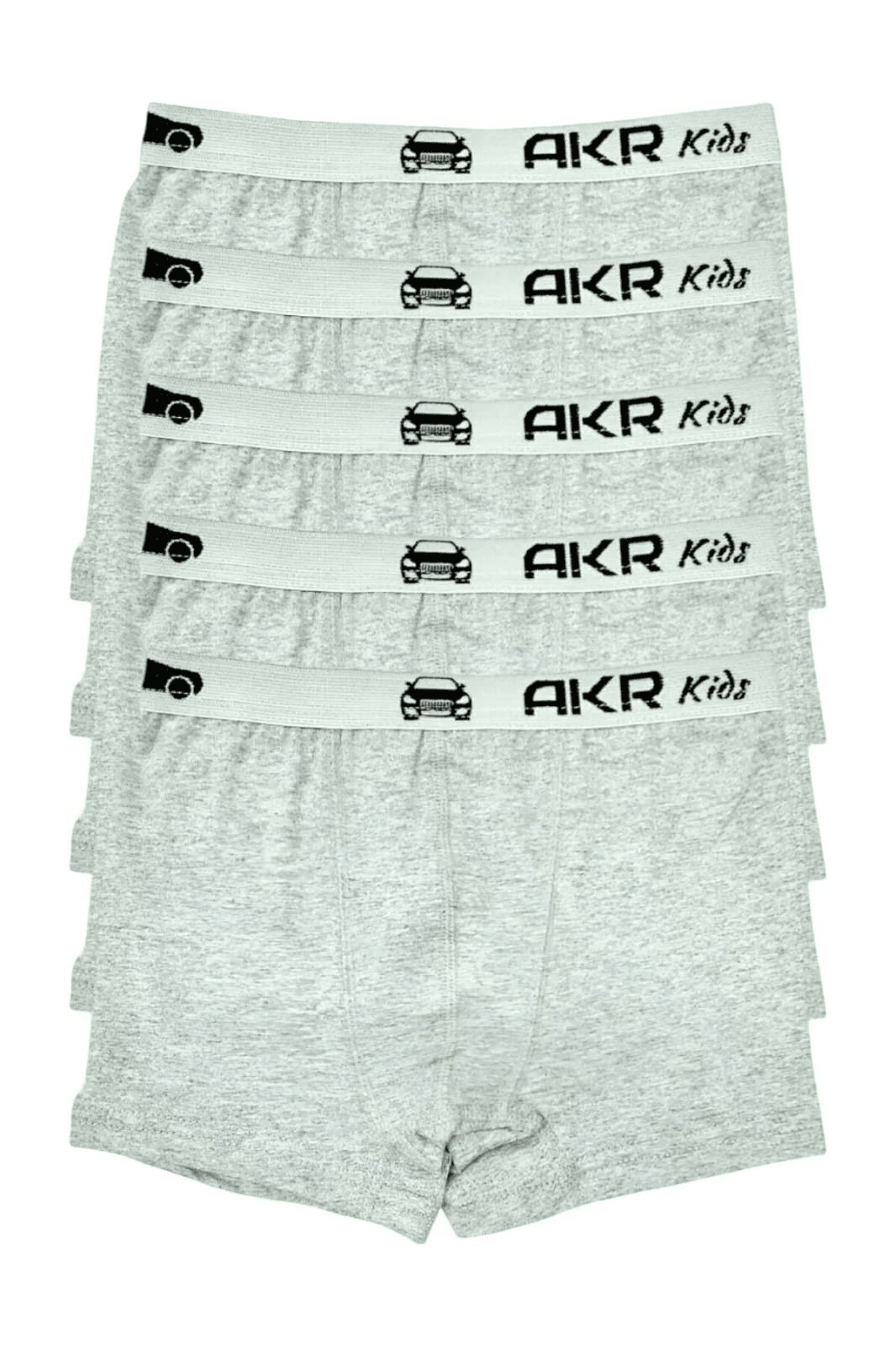  Erkek Çocuk Pamuklu Dört Mevsim  Gri 5'li Boxer