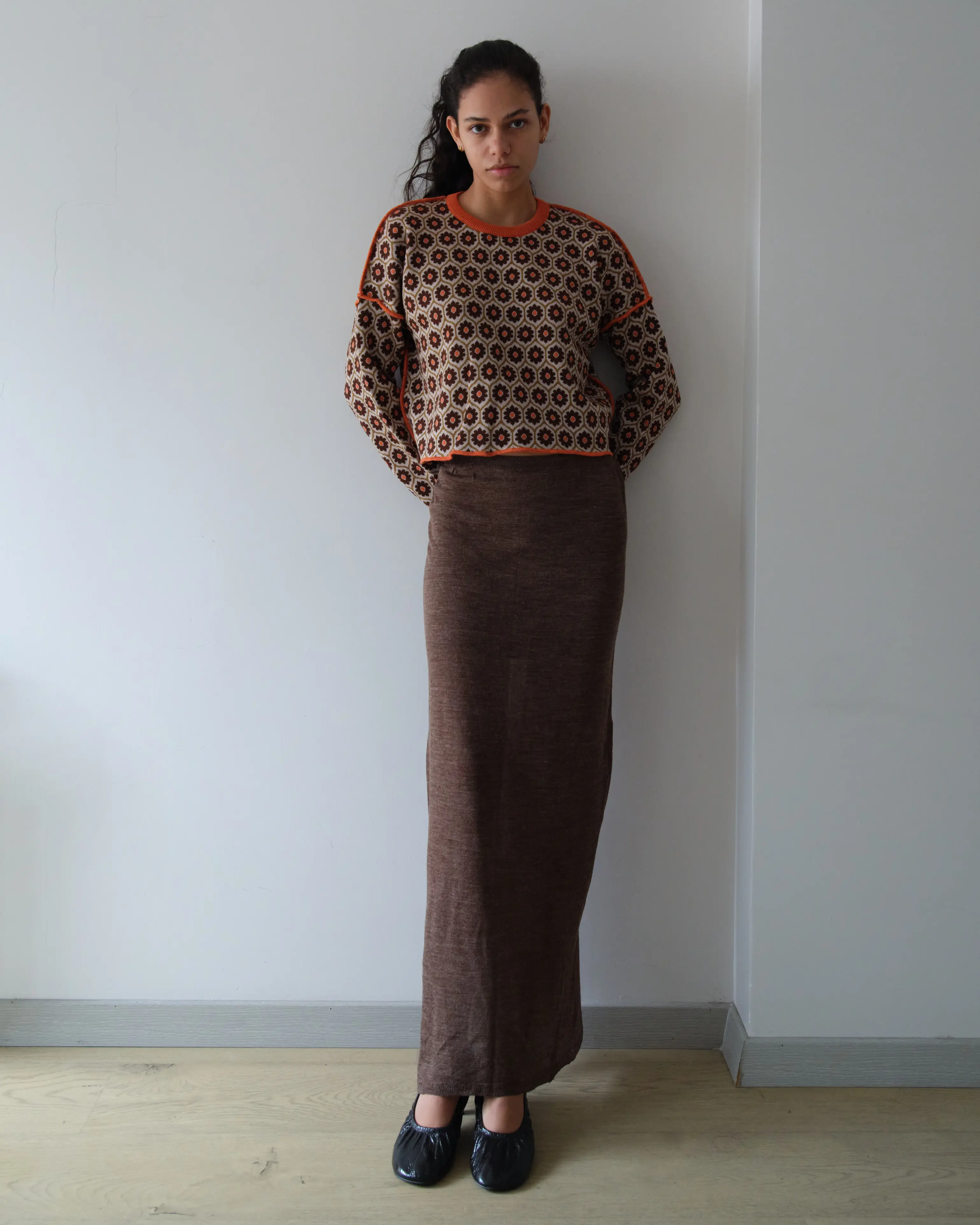 Flora Grid Crop Kazak