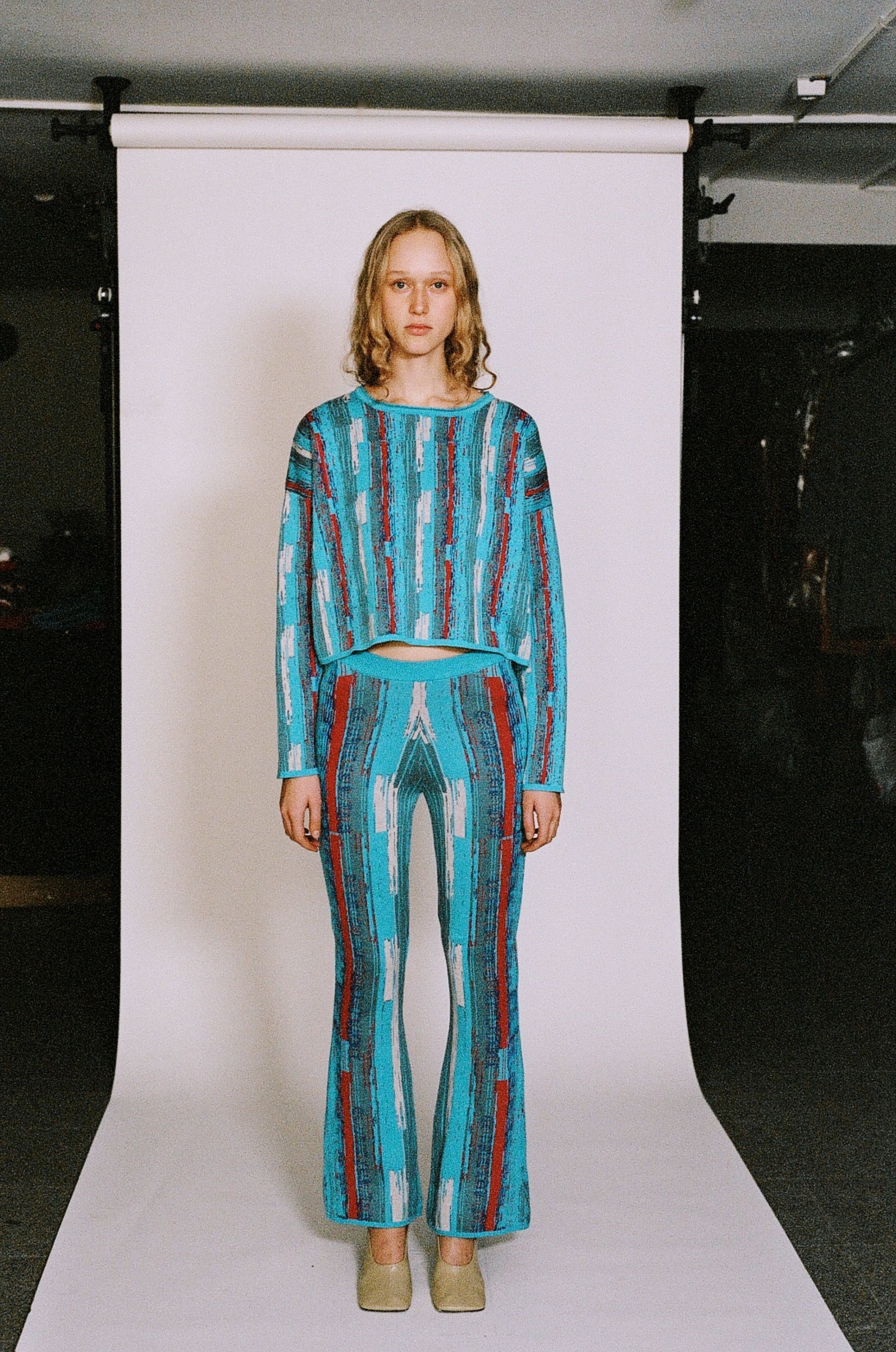 Paint Flare Triko Pantolon (Sample)