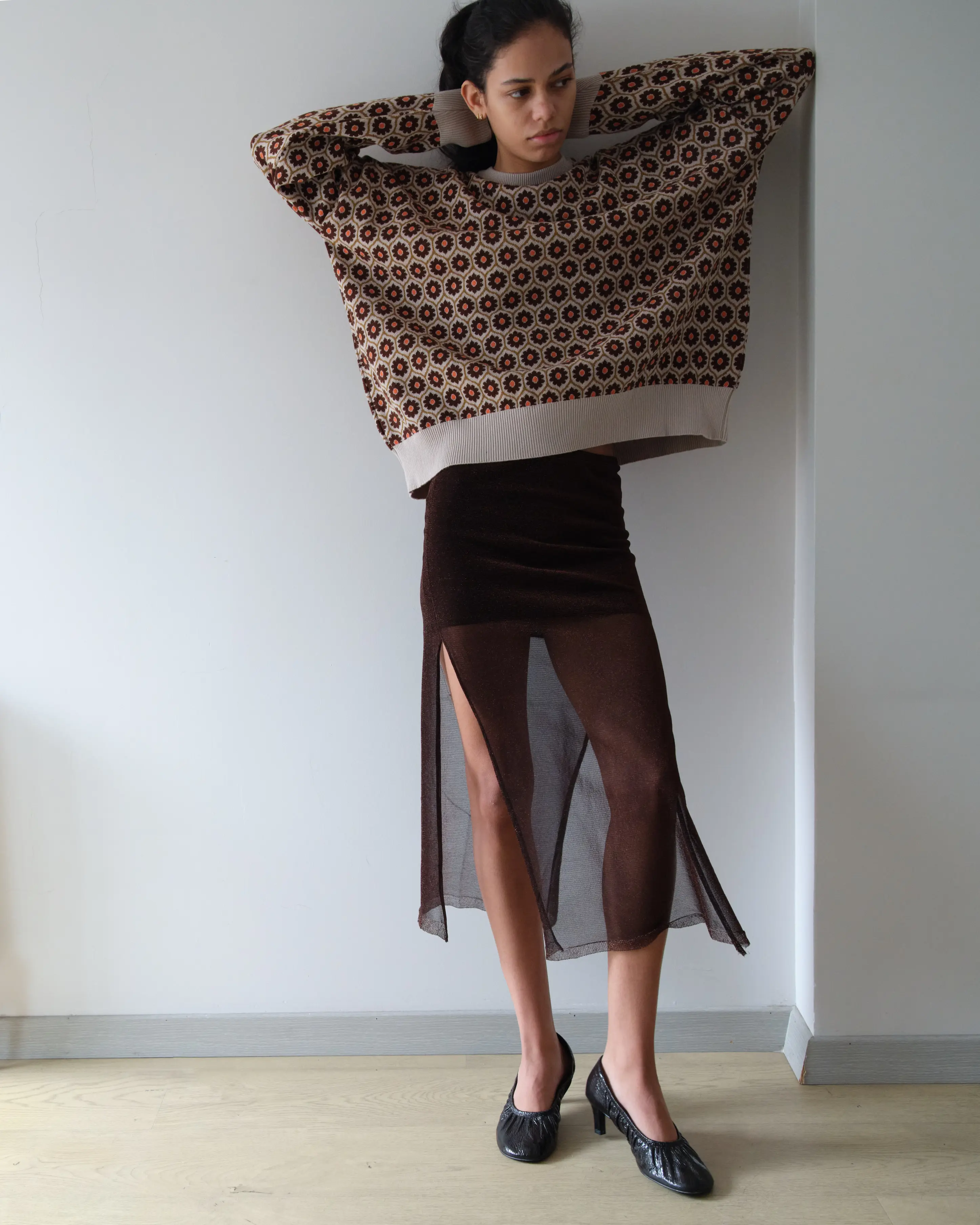 Flora Grid Oversize Kazak