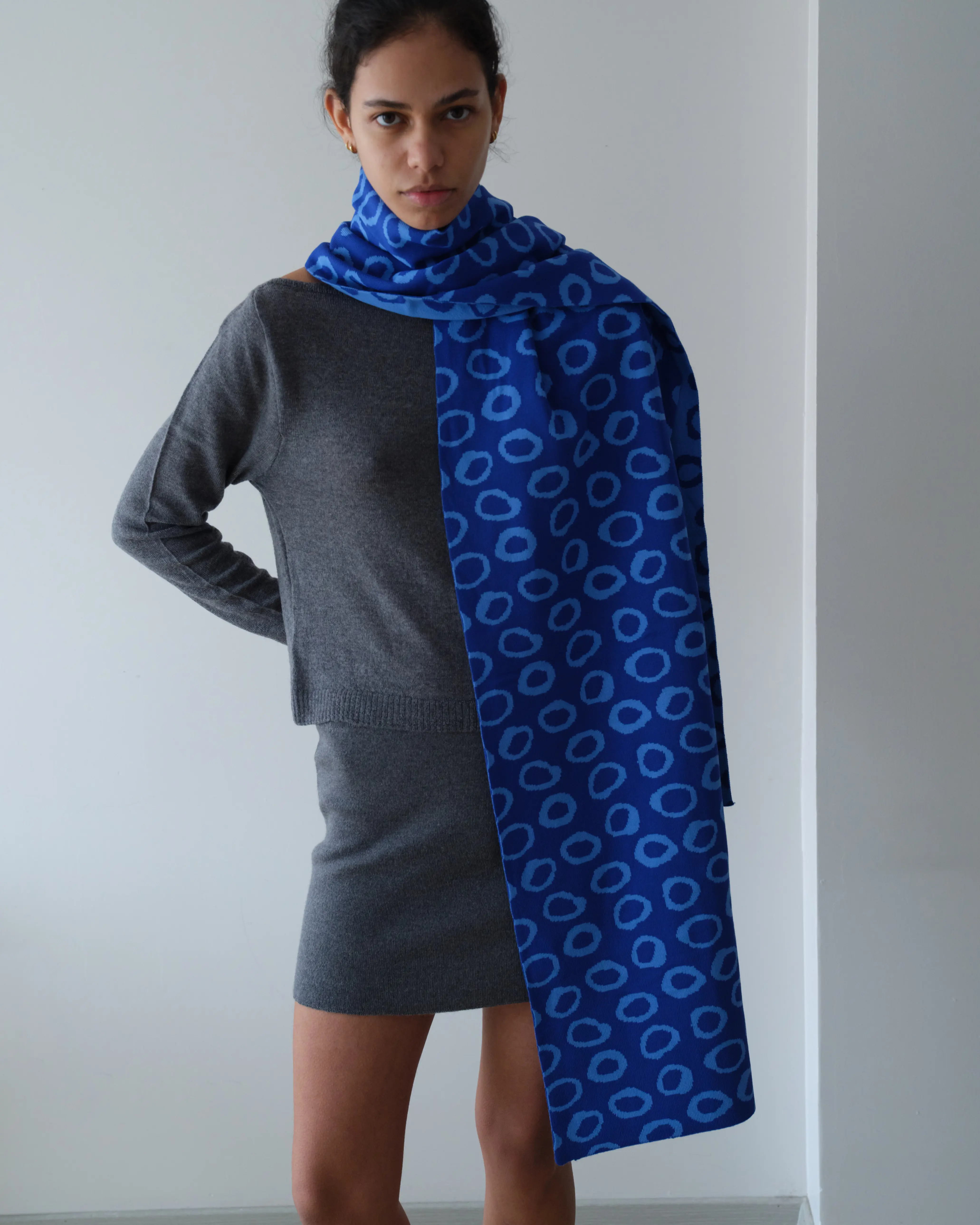 Bubble Atkı - Saks - Mavi