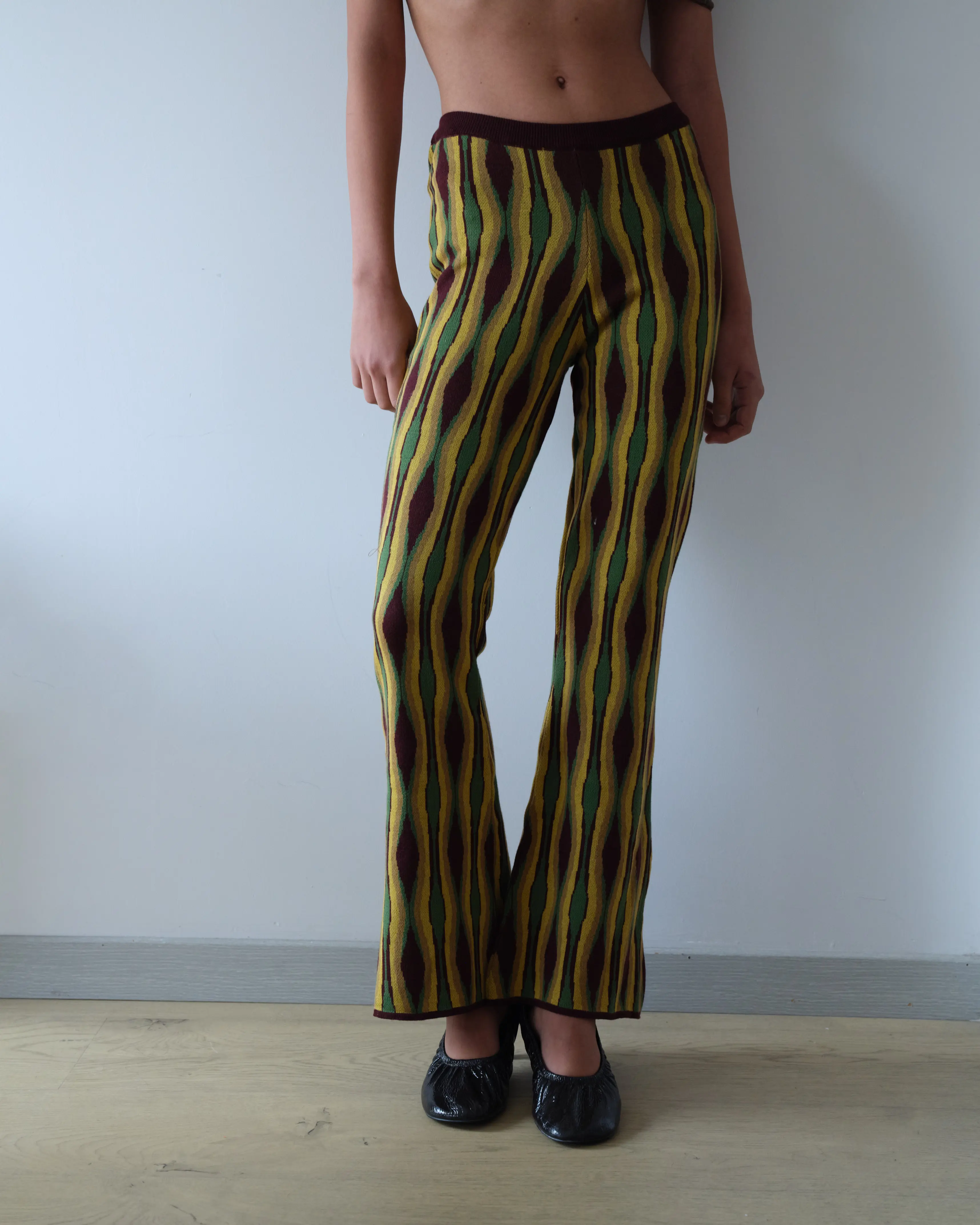 Vine Flare Paça Triko Pantolon