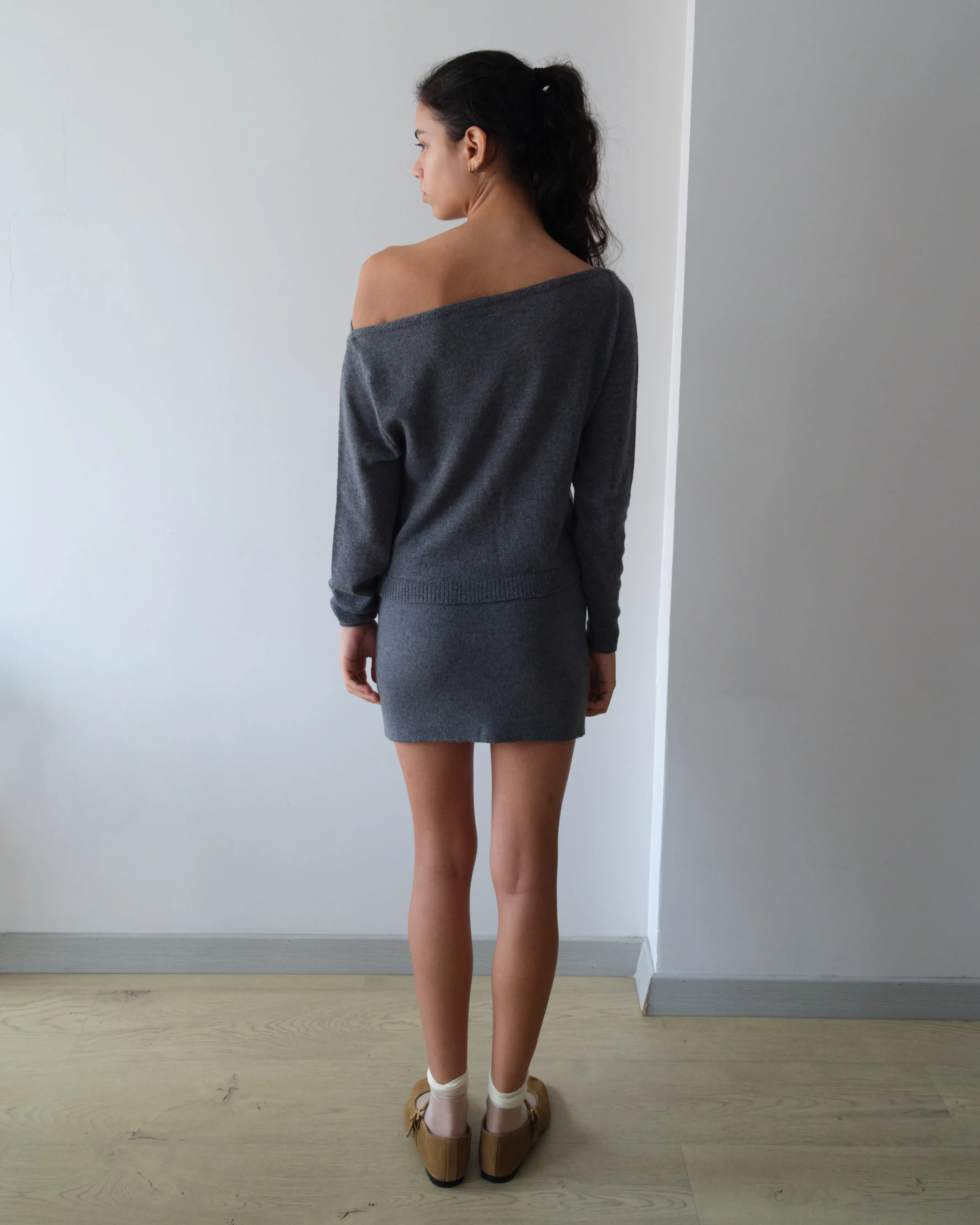 Greyline Bandanalı Yün Kazak