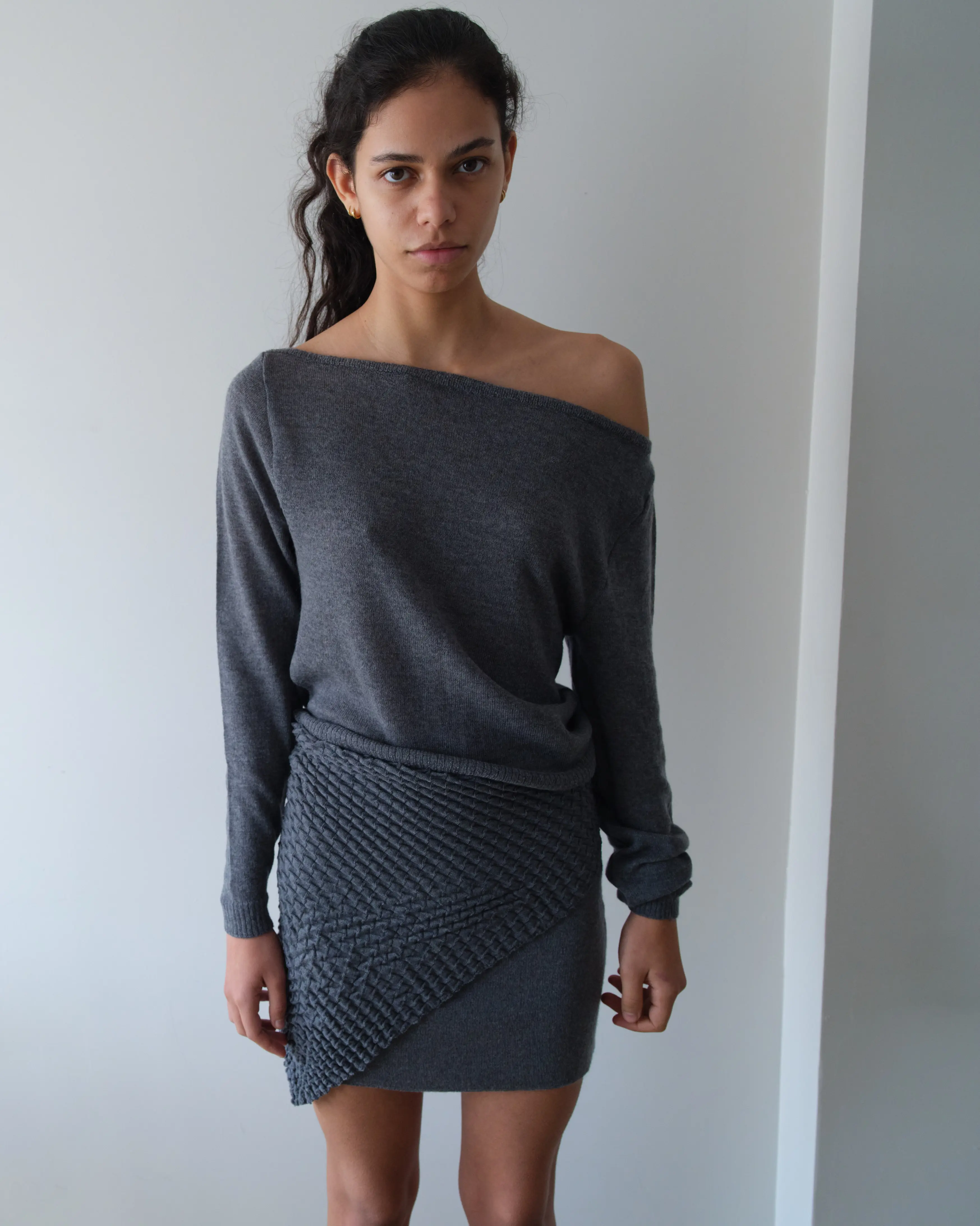 Greyline Bandanalı Yün Kazak