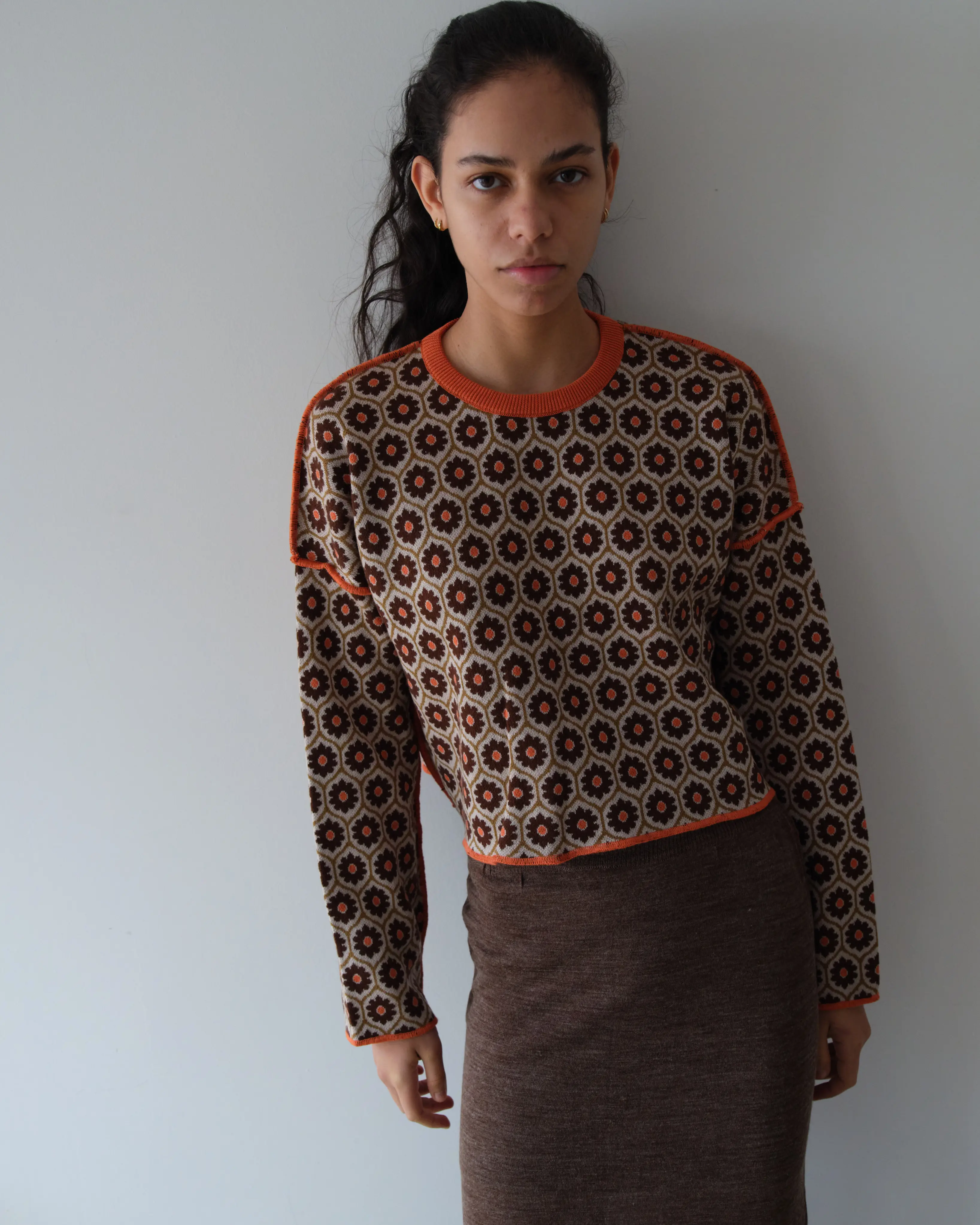 Flora Grid Crop Kazak