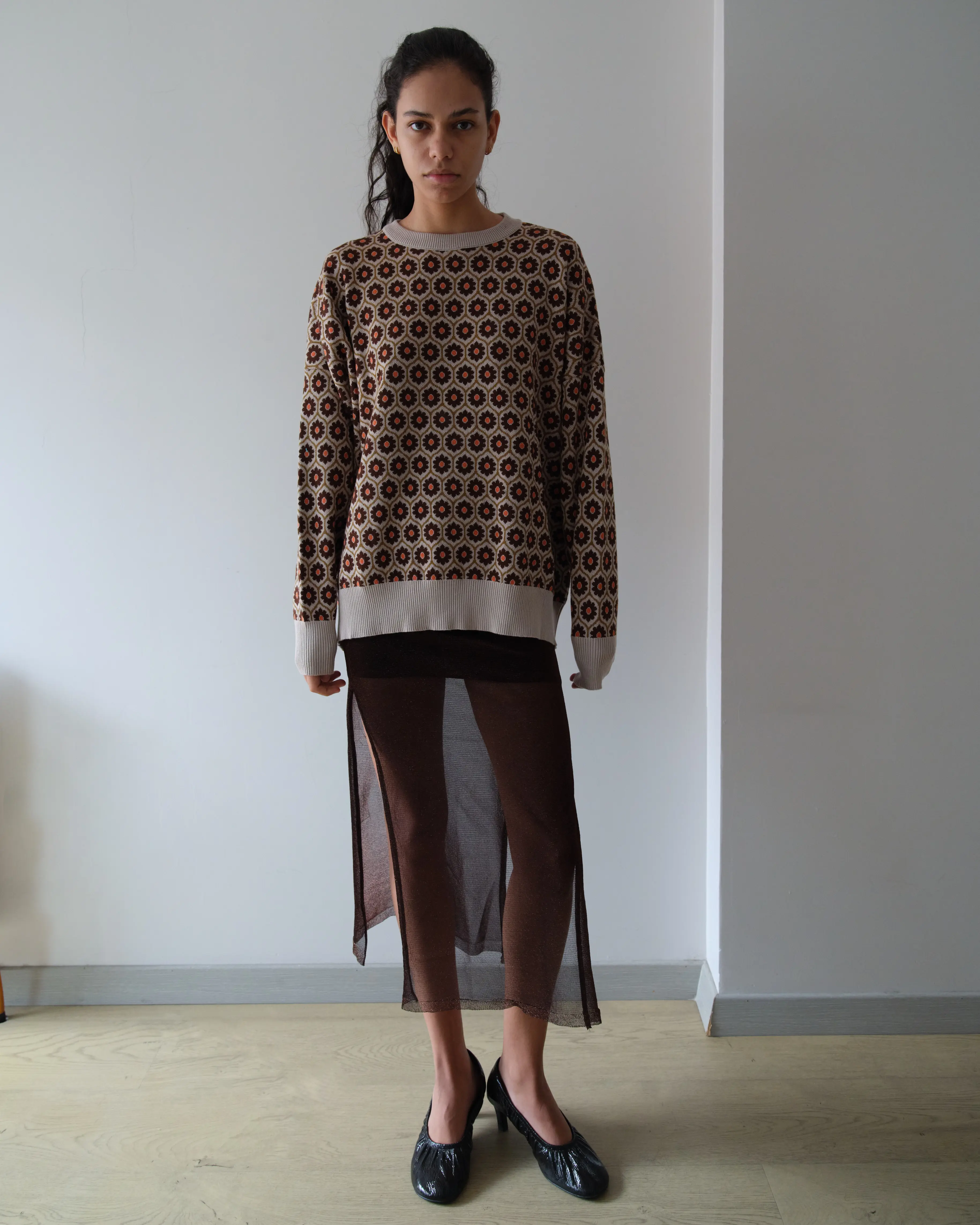 Flora Grid Oversize Kazak