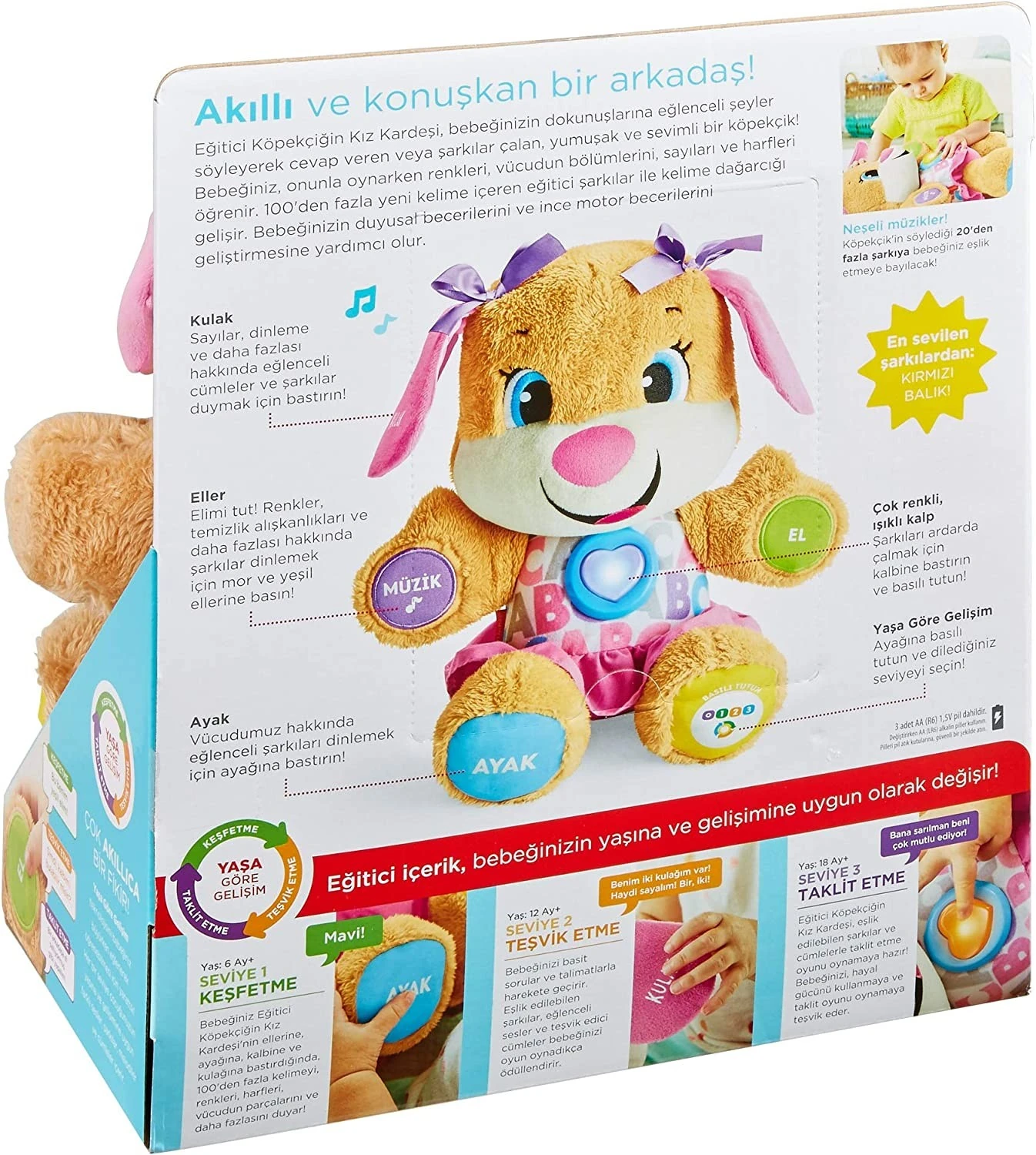 Fisher Price Eğitci Köpekçiğin Kız Kardeşi (Türkçe) 