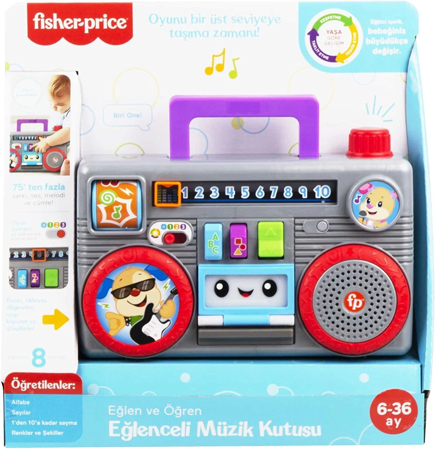 Fisher Price Eğlen ve Öğren Müzik Kutusu (Türkçe)