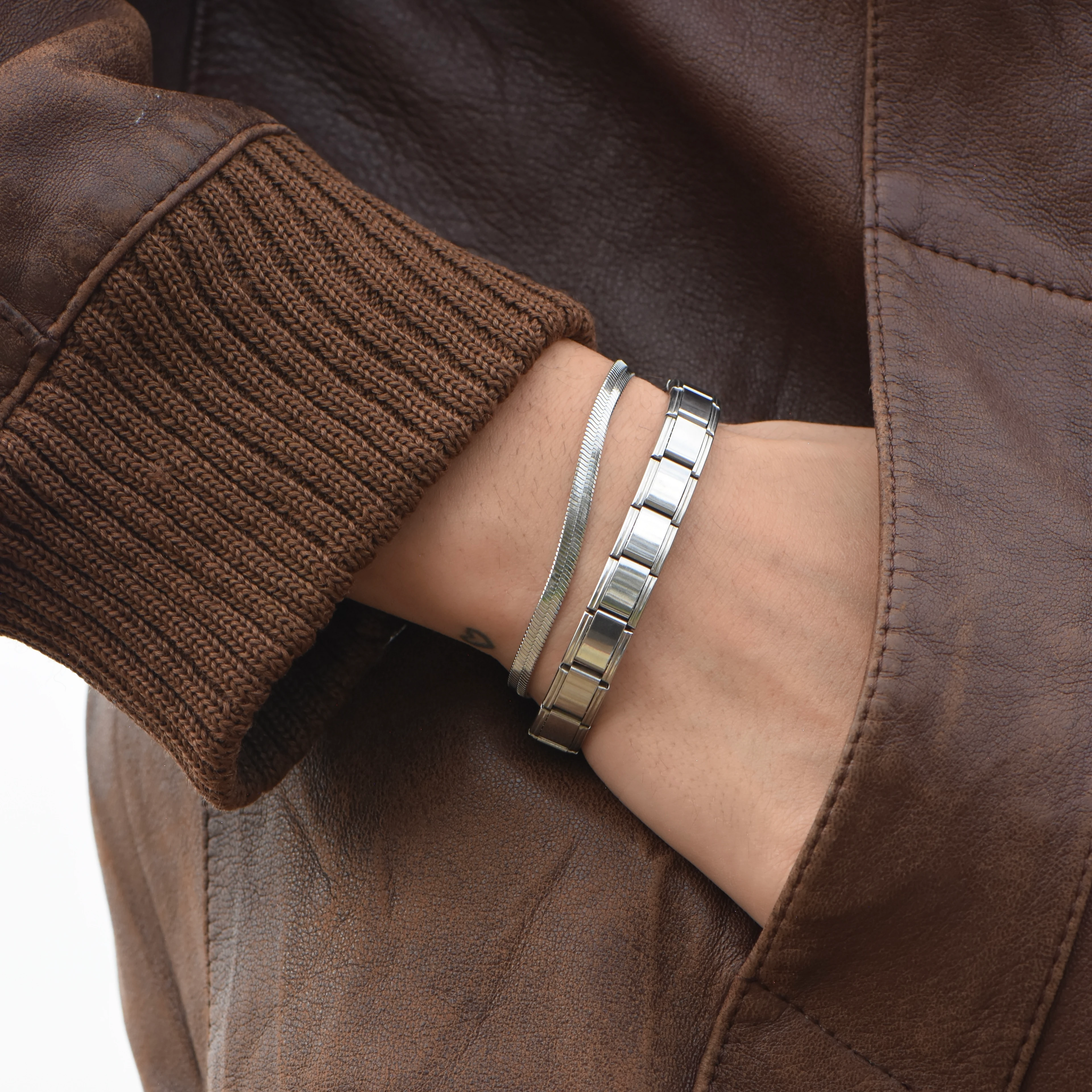 Çelik İtalyan Bileklik Set