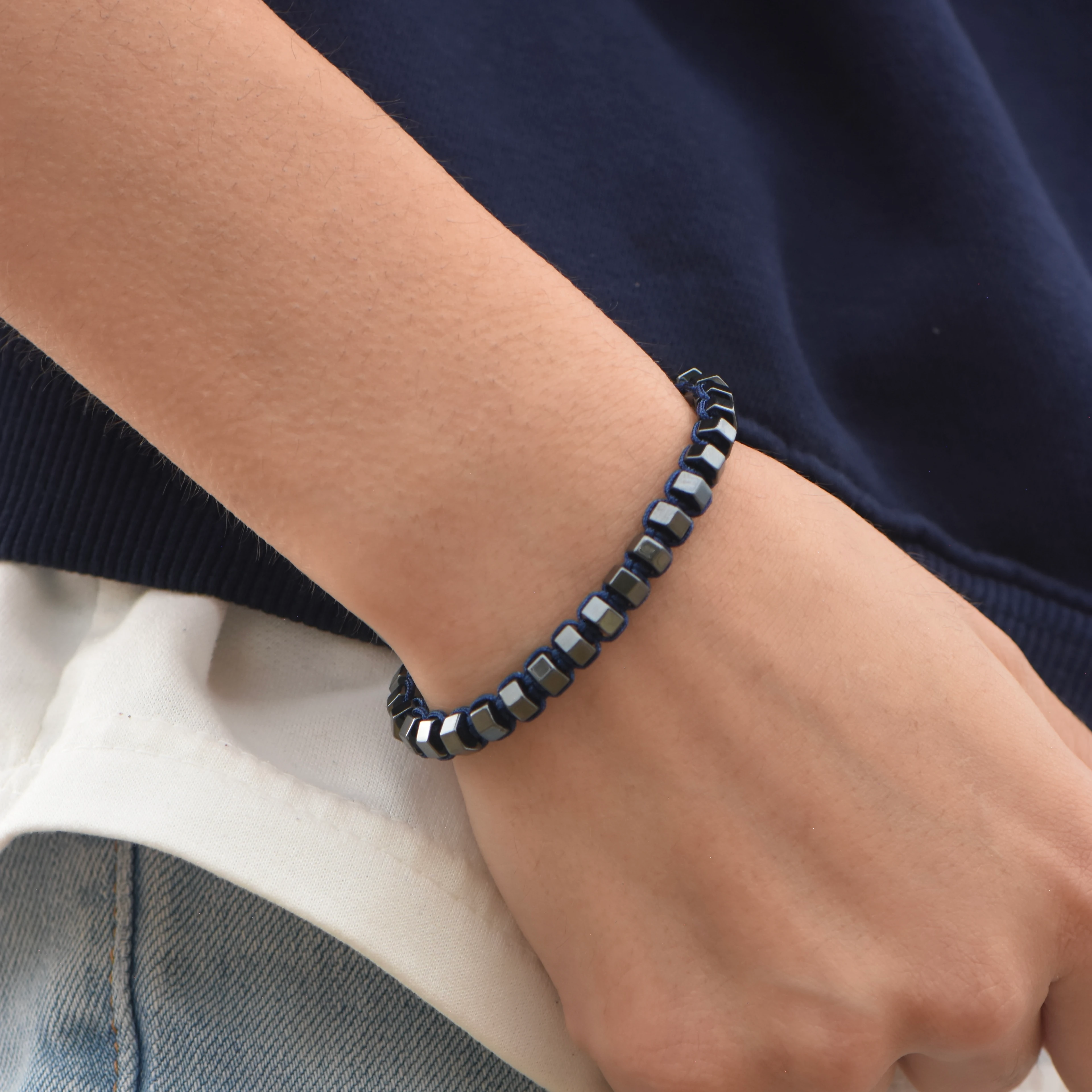 Ayarlanabilir Doğal Hematit Bileklik