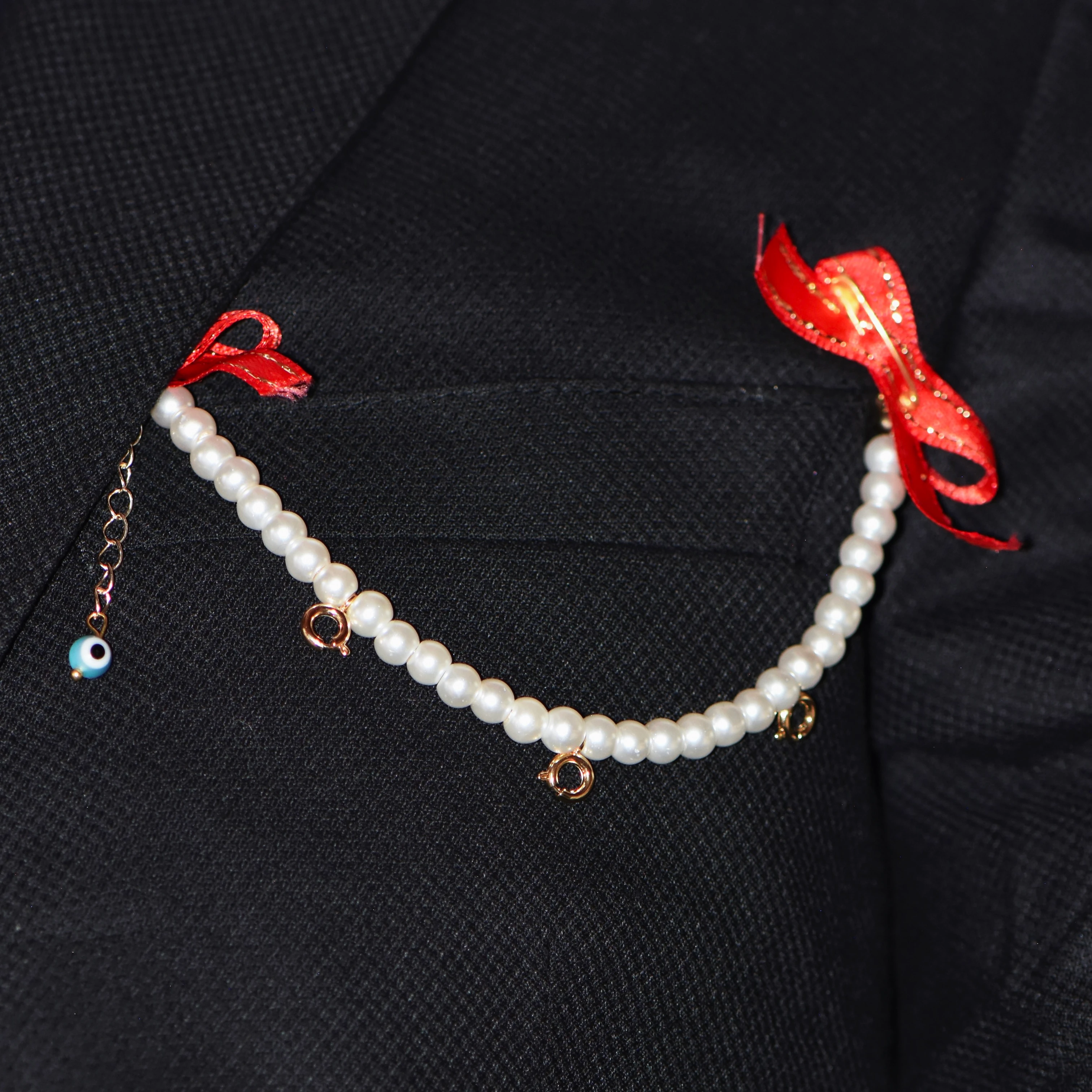 3 Çeyreklik Kilitli Damat Yaka İğnesi