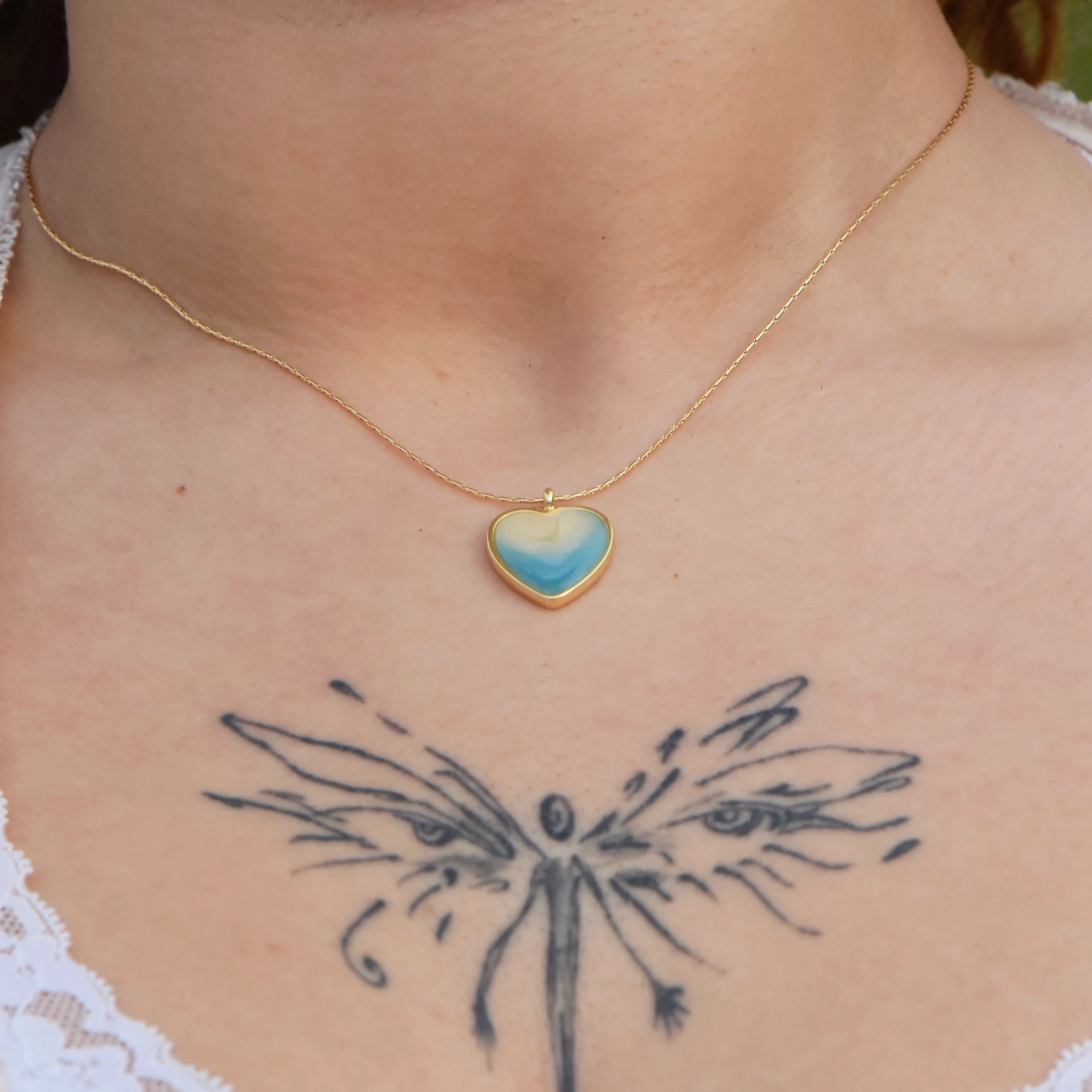 Mavi Taşlı 45 cm Kolye Set