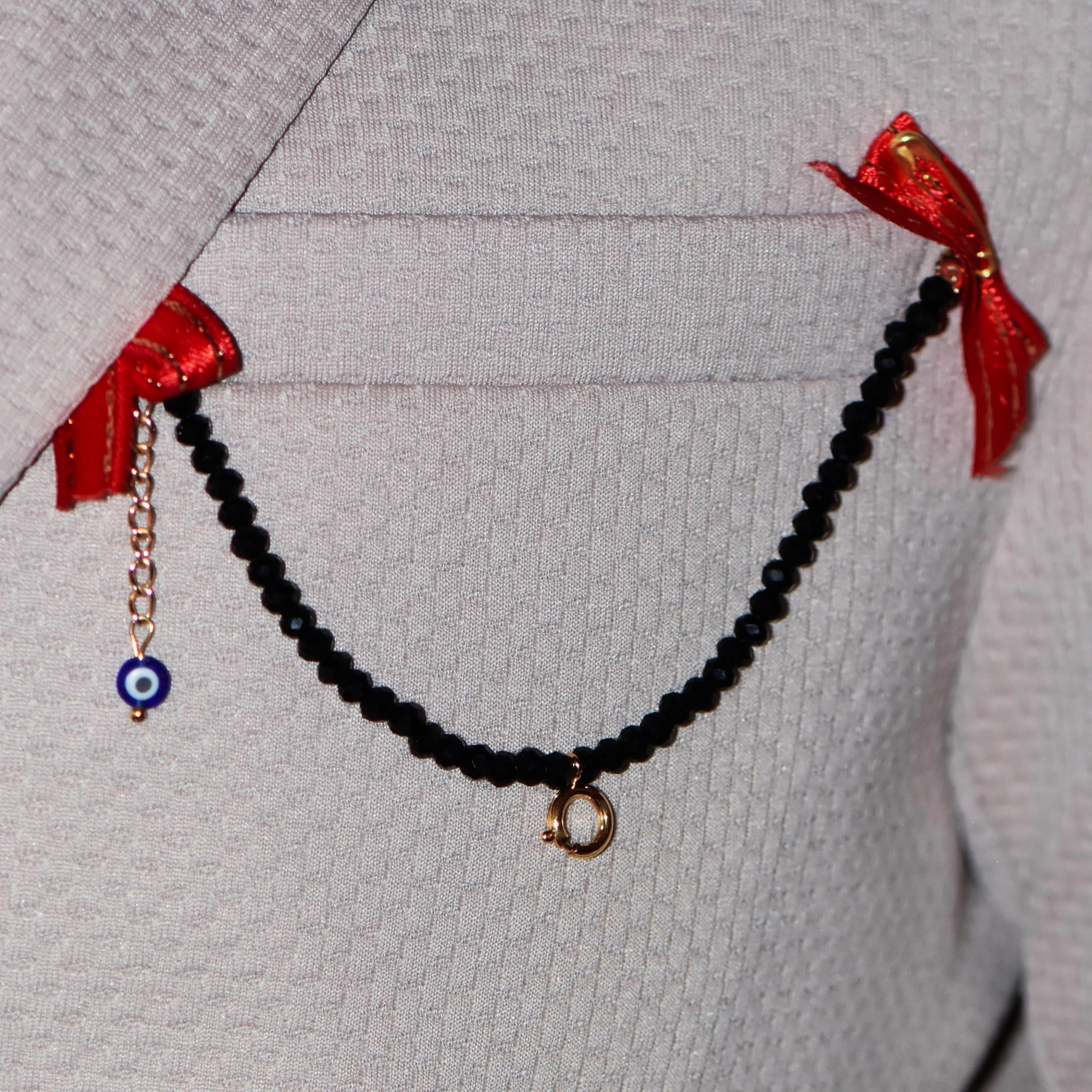 1 Çeyreklik Kilitli Damat Yaka İğnesi