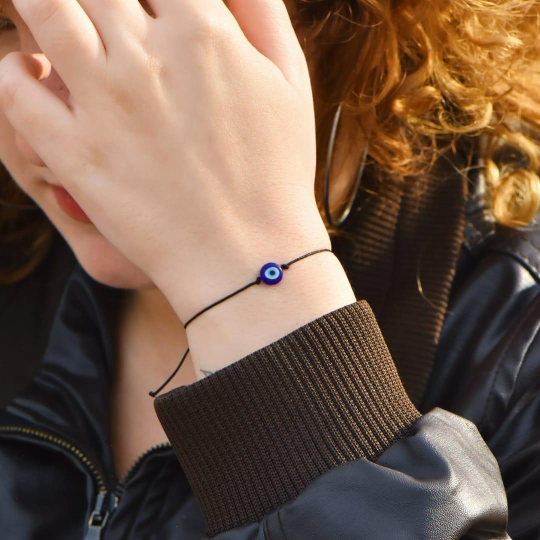 Ayarlanabilir Nazar Boncuklu Şans Bilekliği