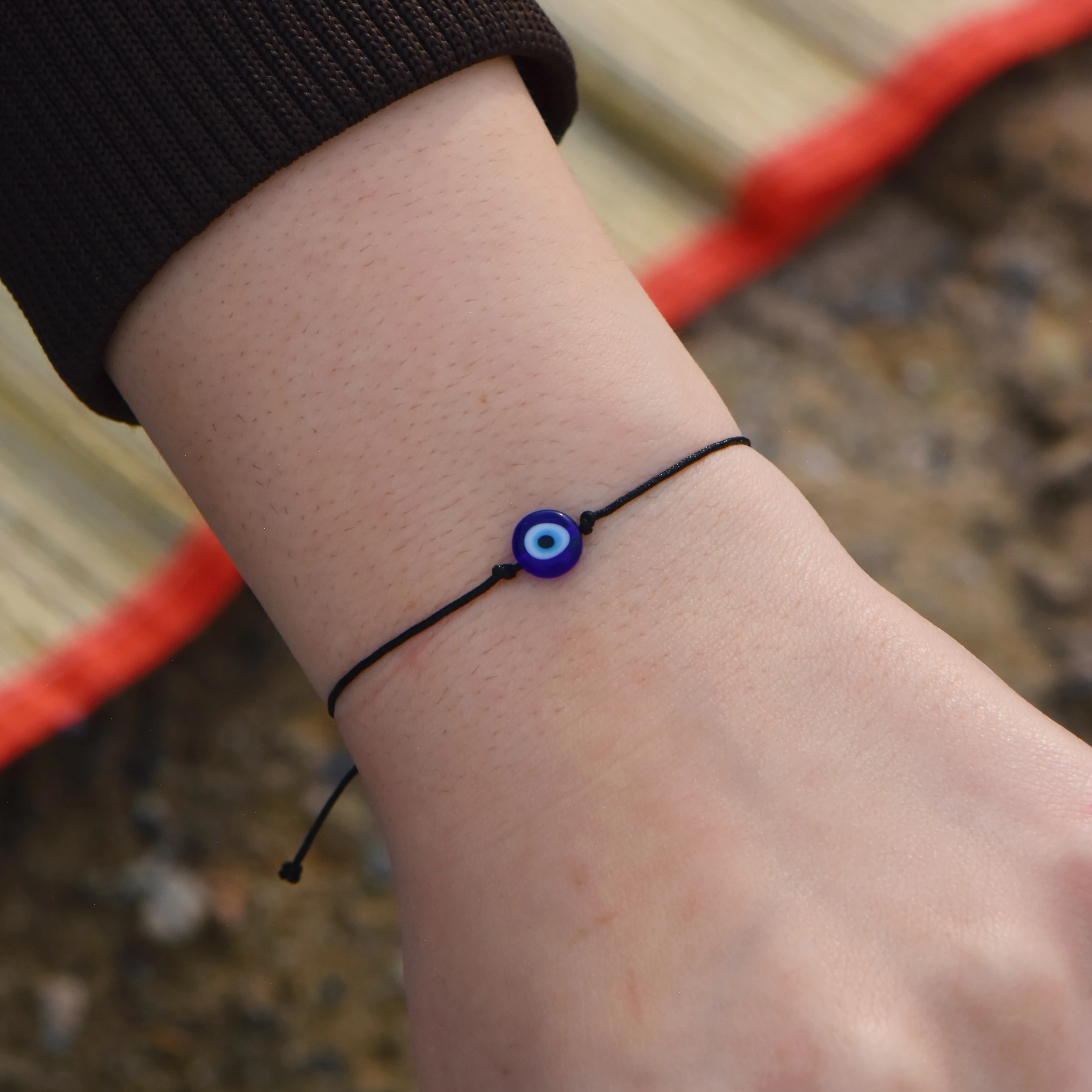 Ayarlanabilir Nazar Boncuklu Şans Bilekliği
