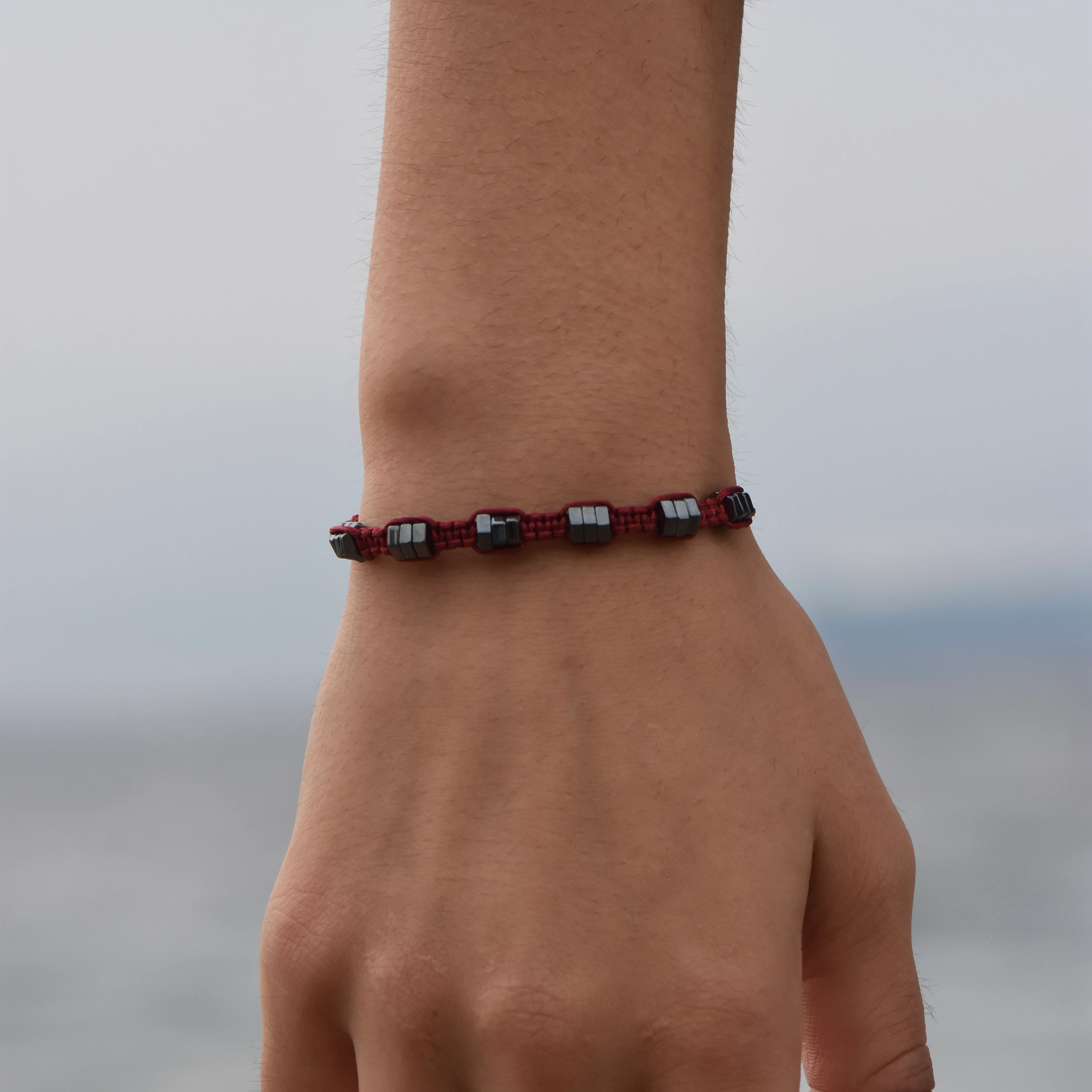 Ayarlanabilir Doğal Hematit Bileklik