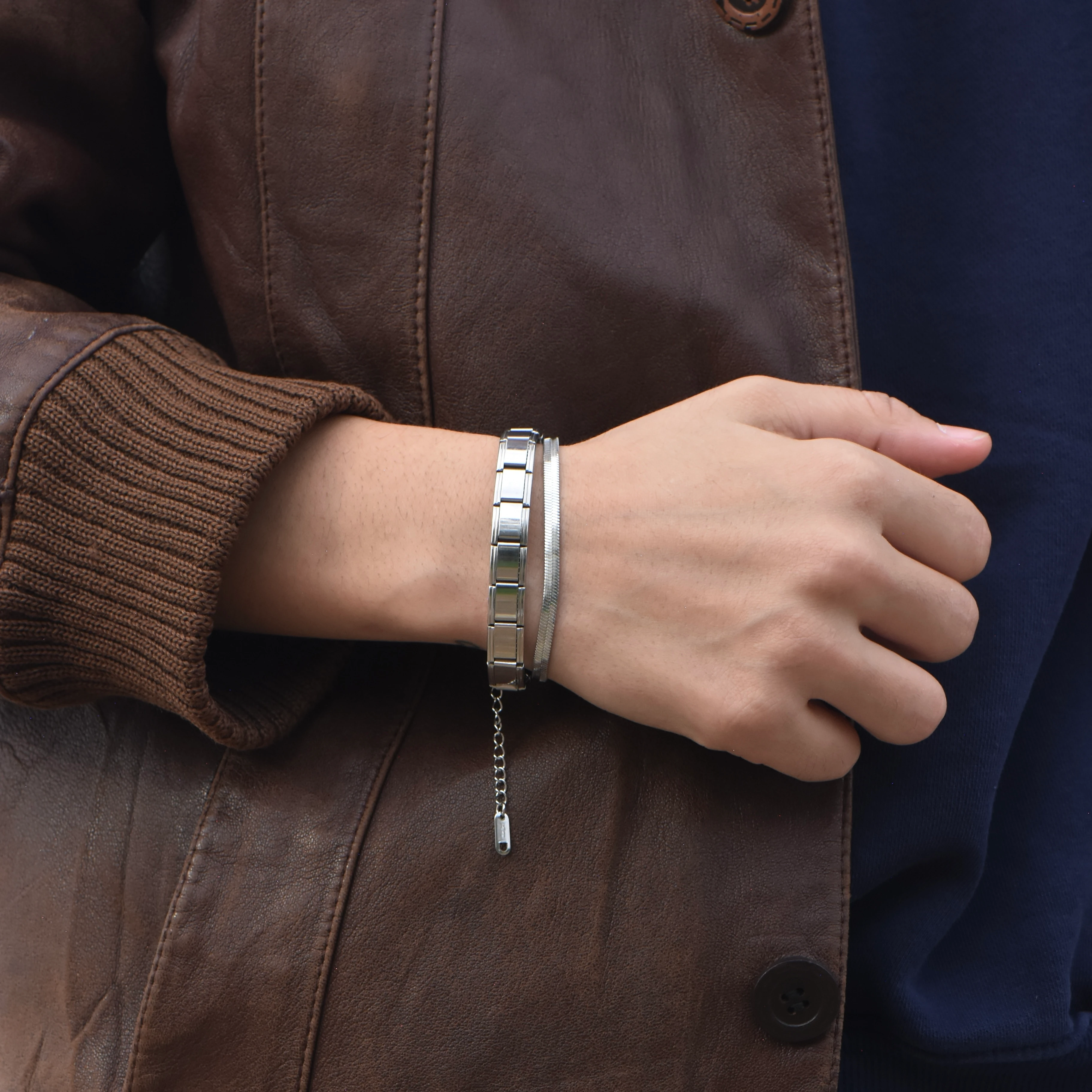 Çelik İtalyan Bileklik Set