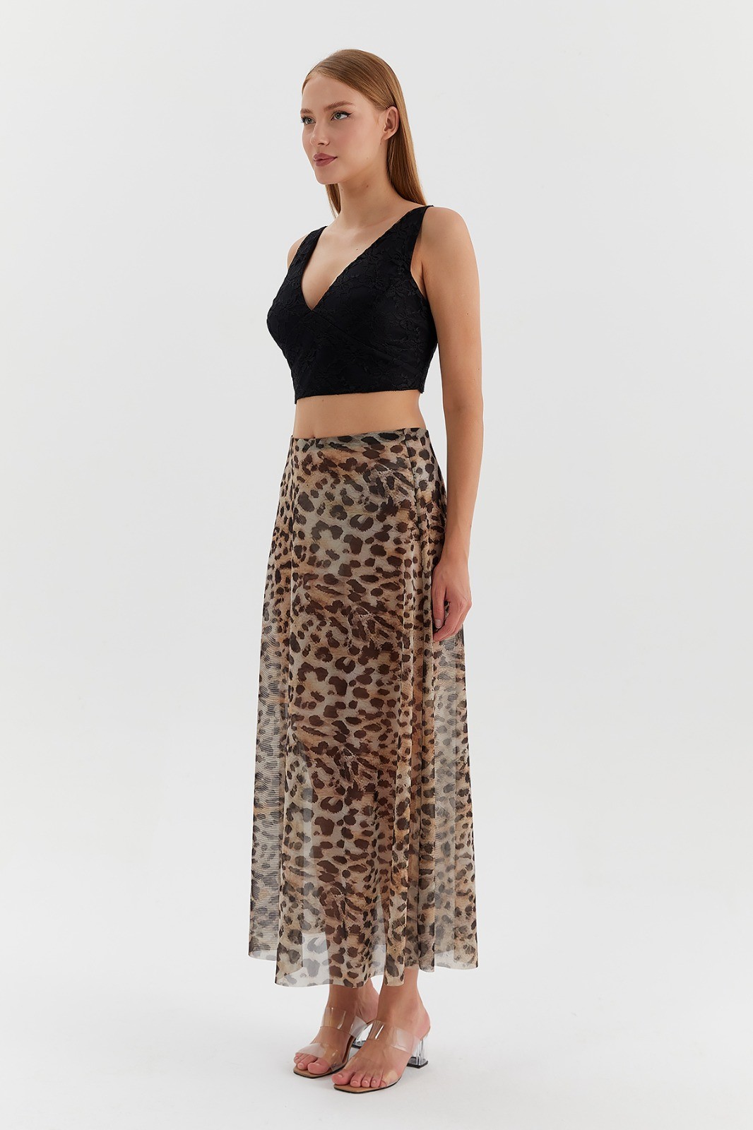 LEOPAR TÜL ETEK