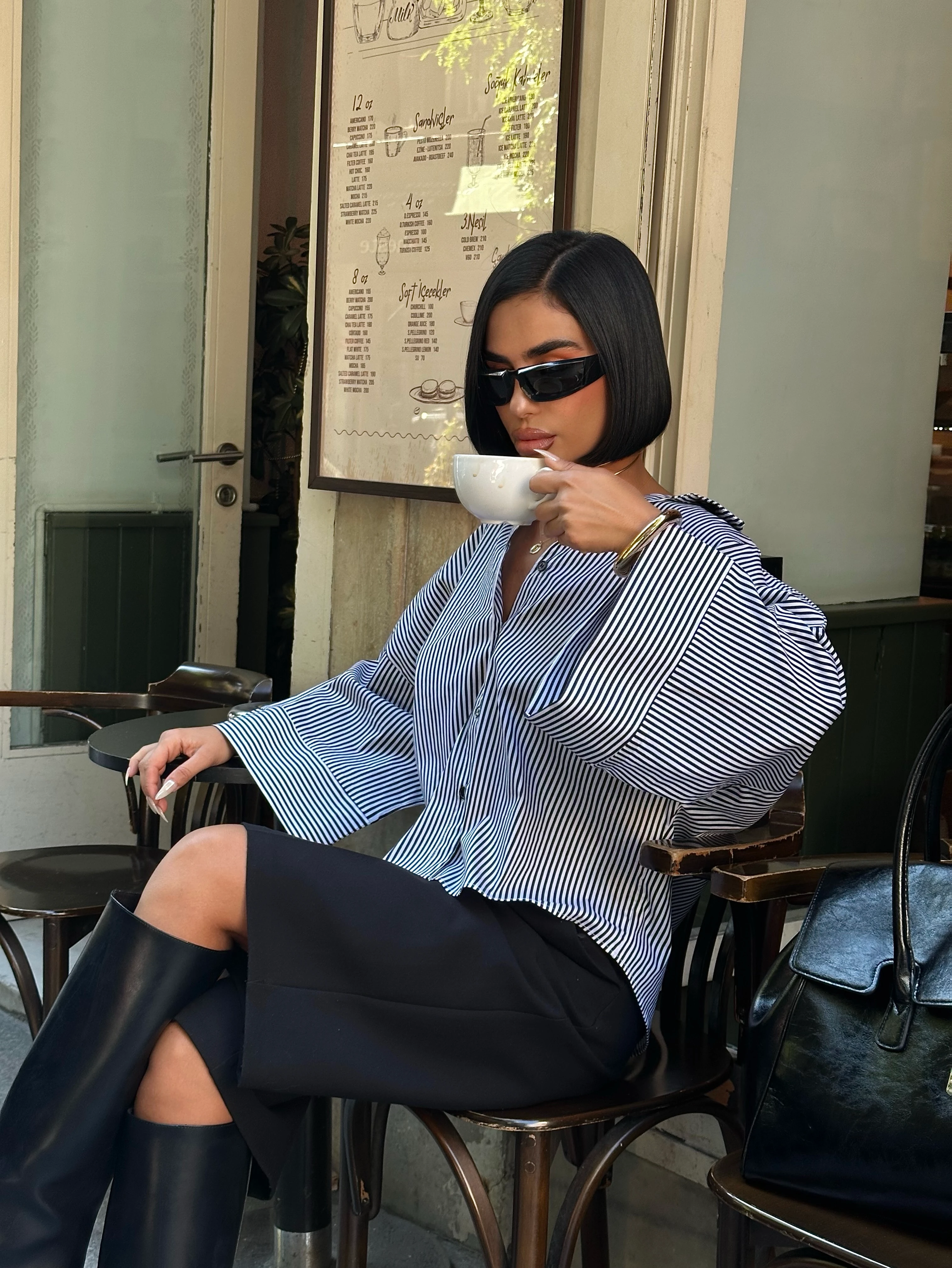 SALAŞ ÇİZGİLİ BLUZ