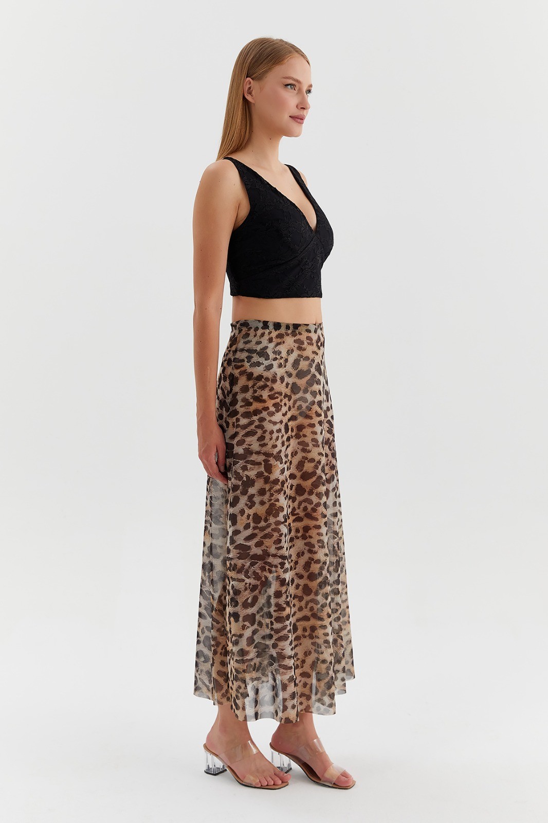 LEOPAR TÜL ETEK