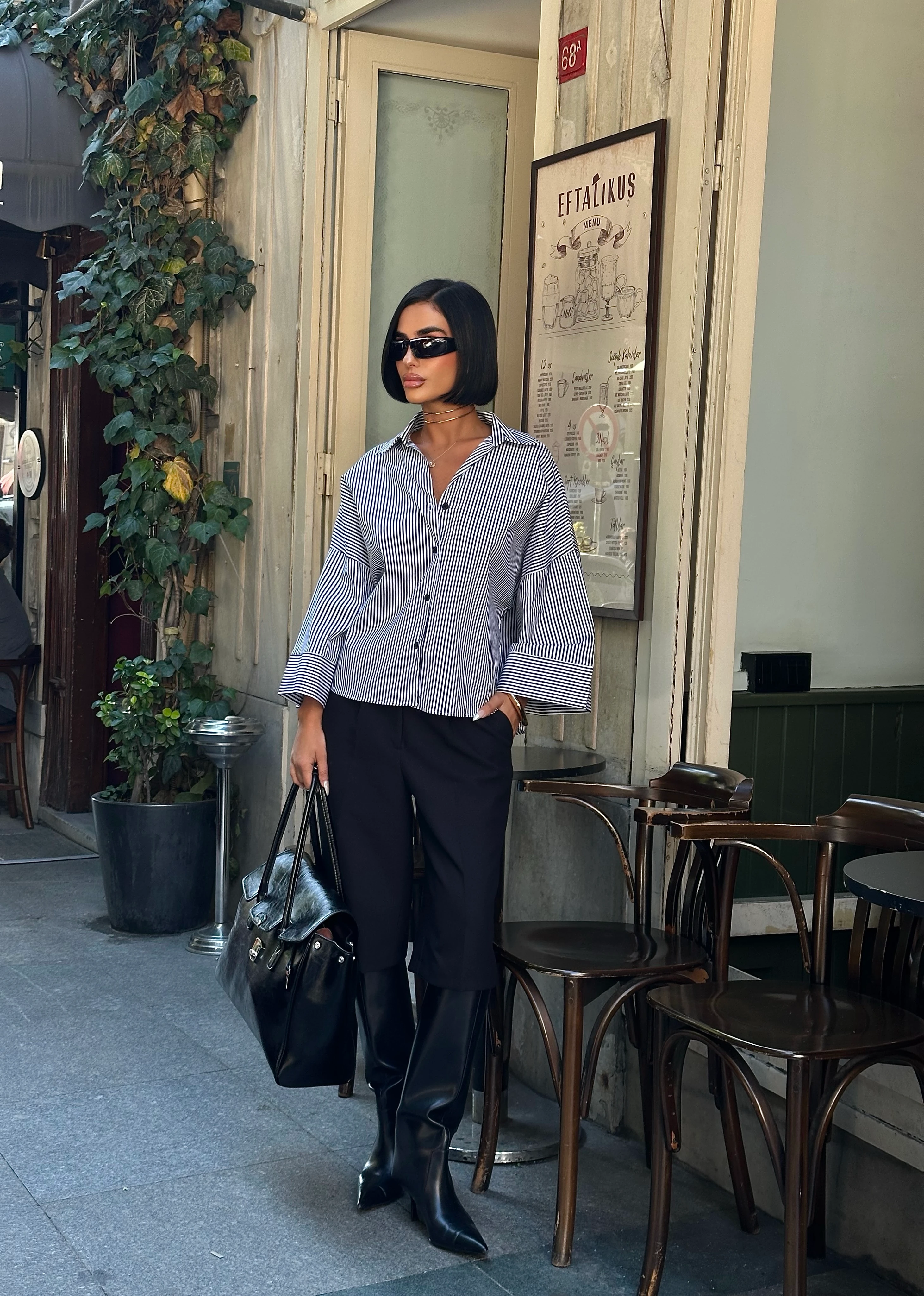 SALAŞ ÇİZGİLİ BLUZ