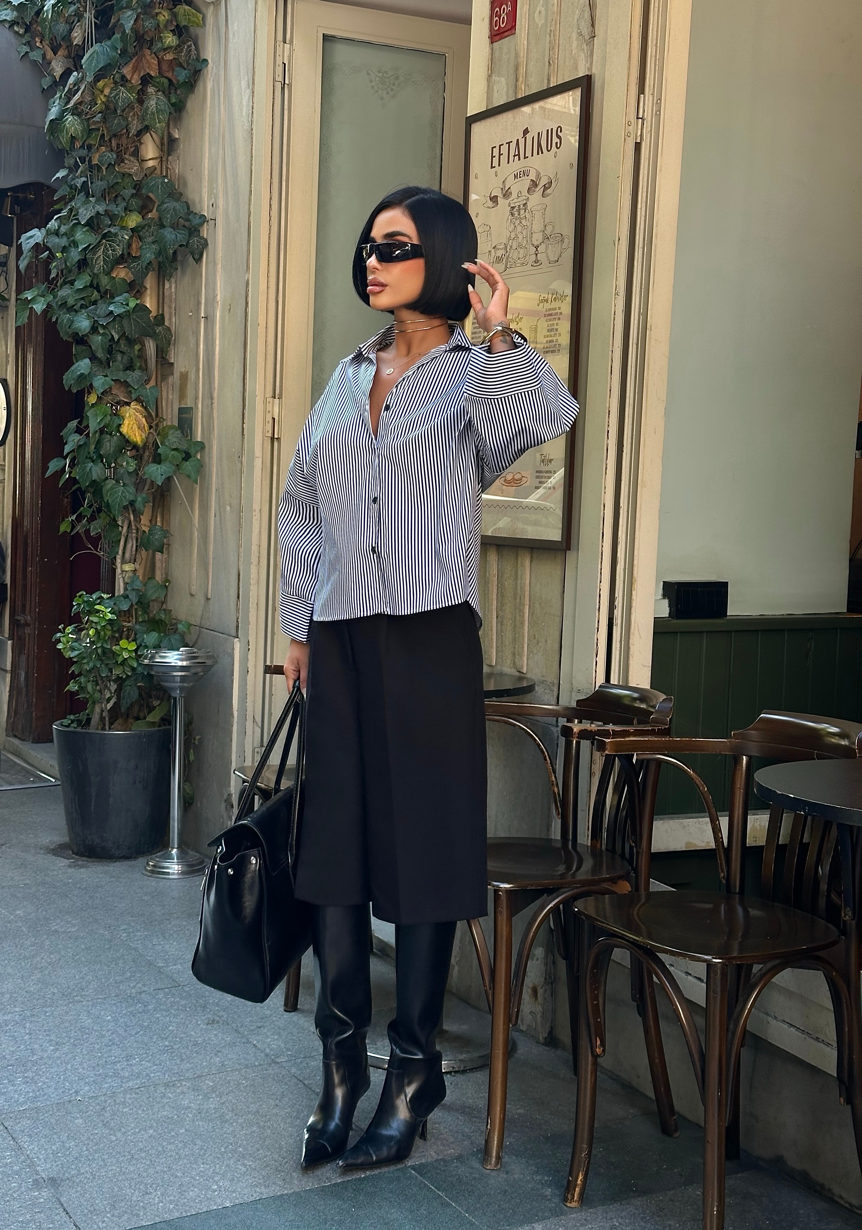 SALAŞ ÇİZGİLİ BLUZ