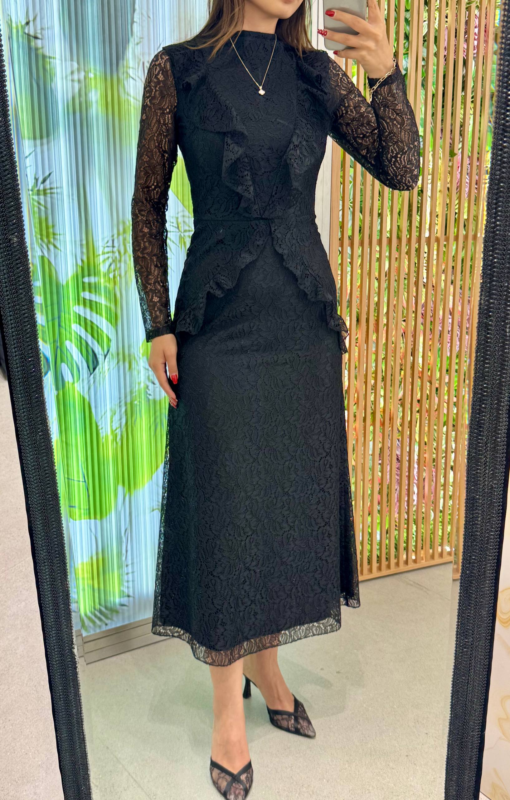 FIRFIRLI DANTEL ELBİSE