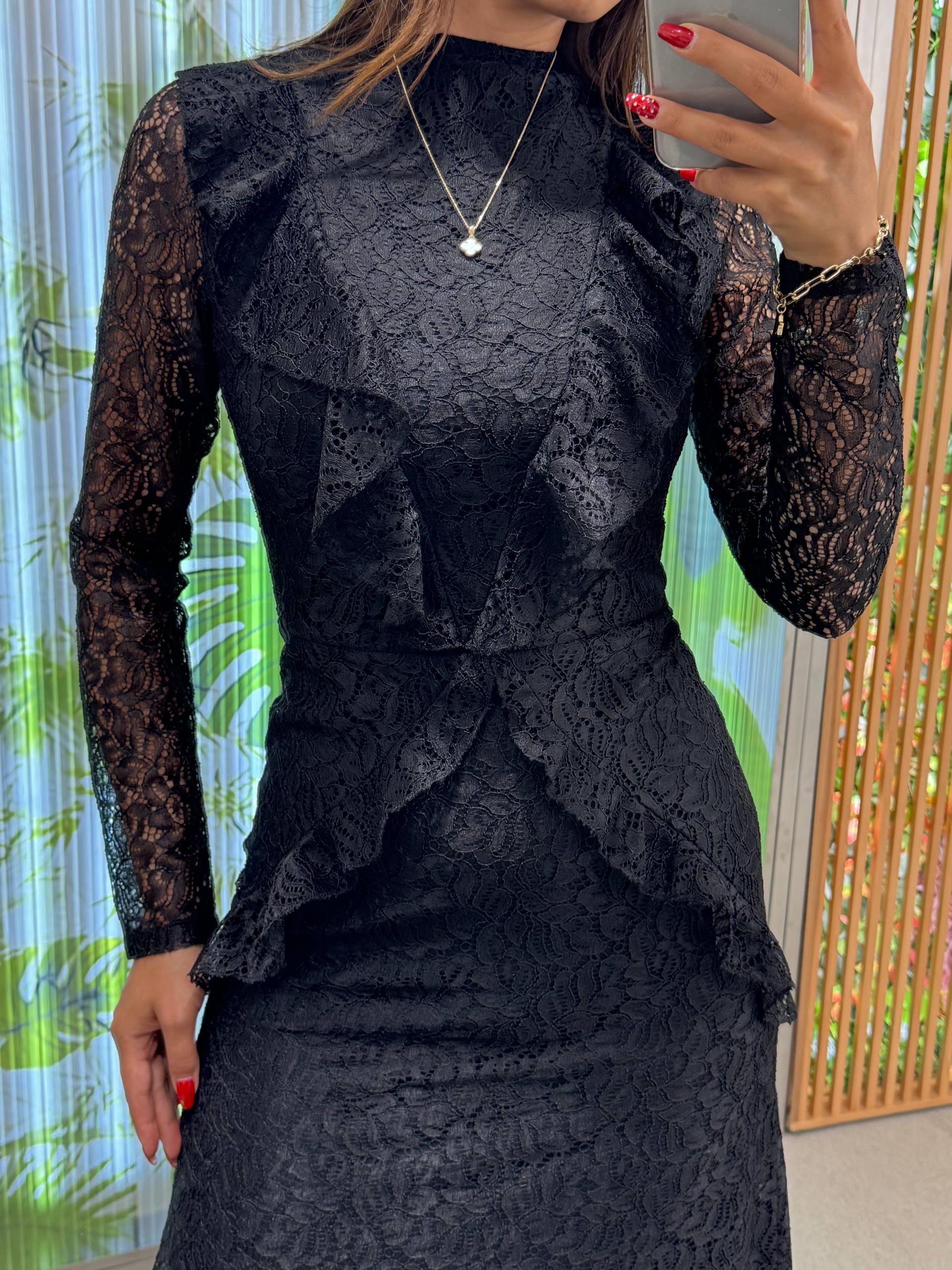 FIRFIRLI DANTEL ELBİSE