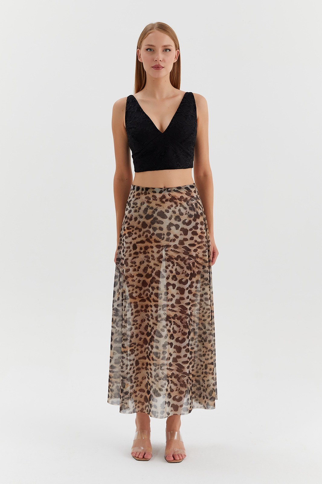 LEOPAR TÜL ETEK
