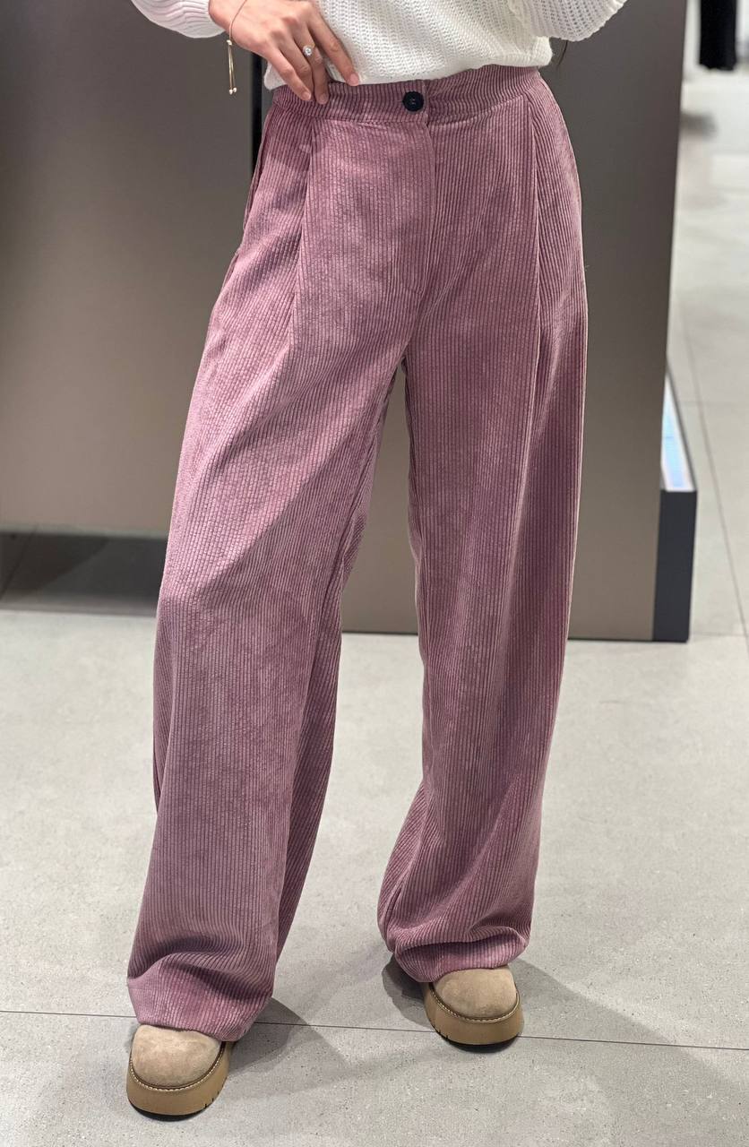 YÜKSEK BEL PENSLİ DETAYLI PANTOLON