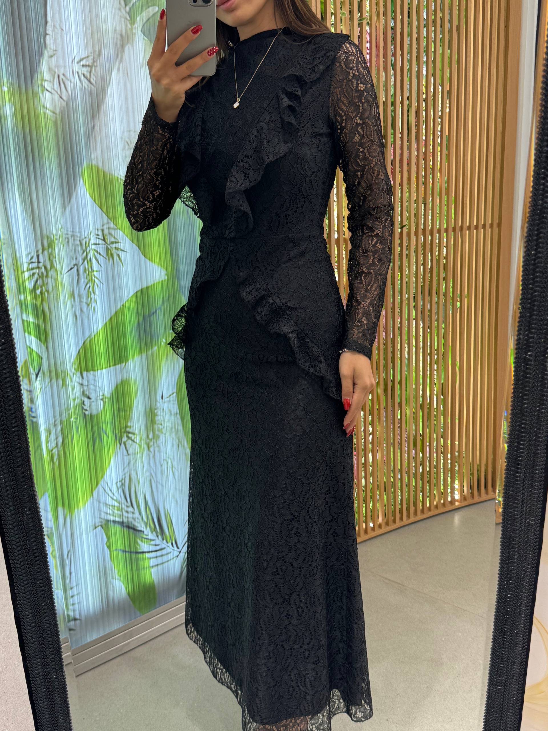 FIRFIRLI DANTEL ELBİSE