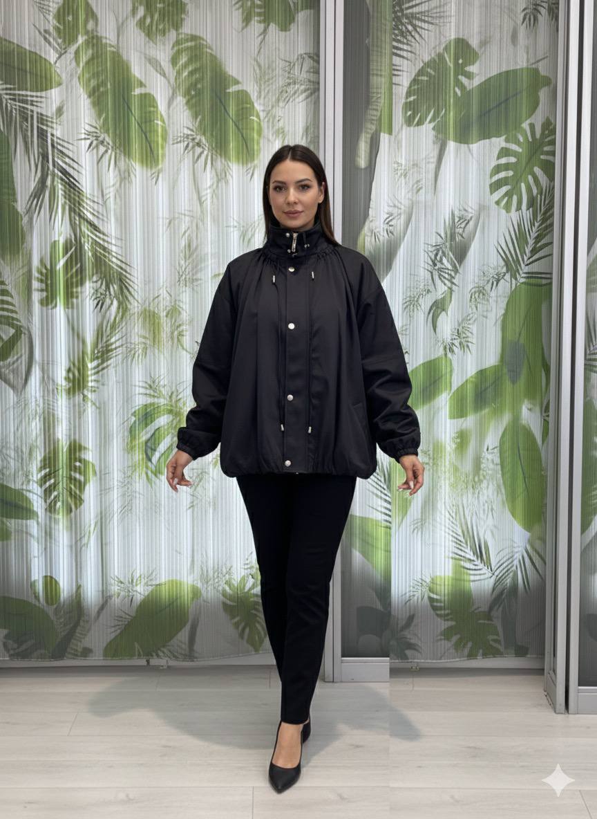 YÜKSEK YAKA PATLI KISA MONT