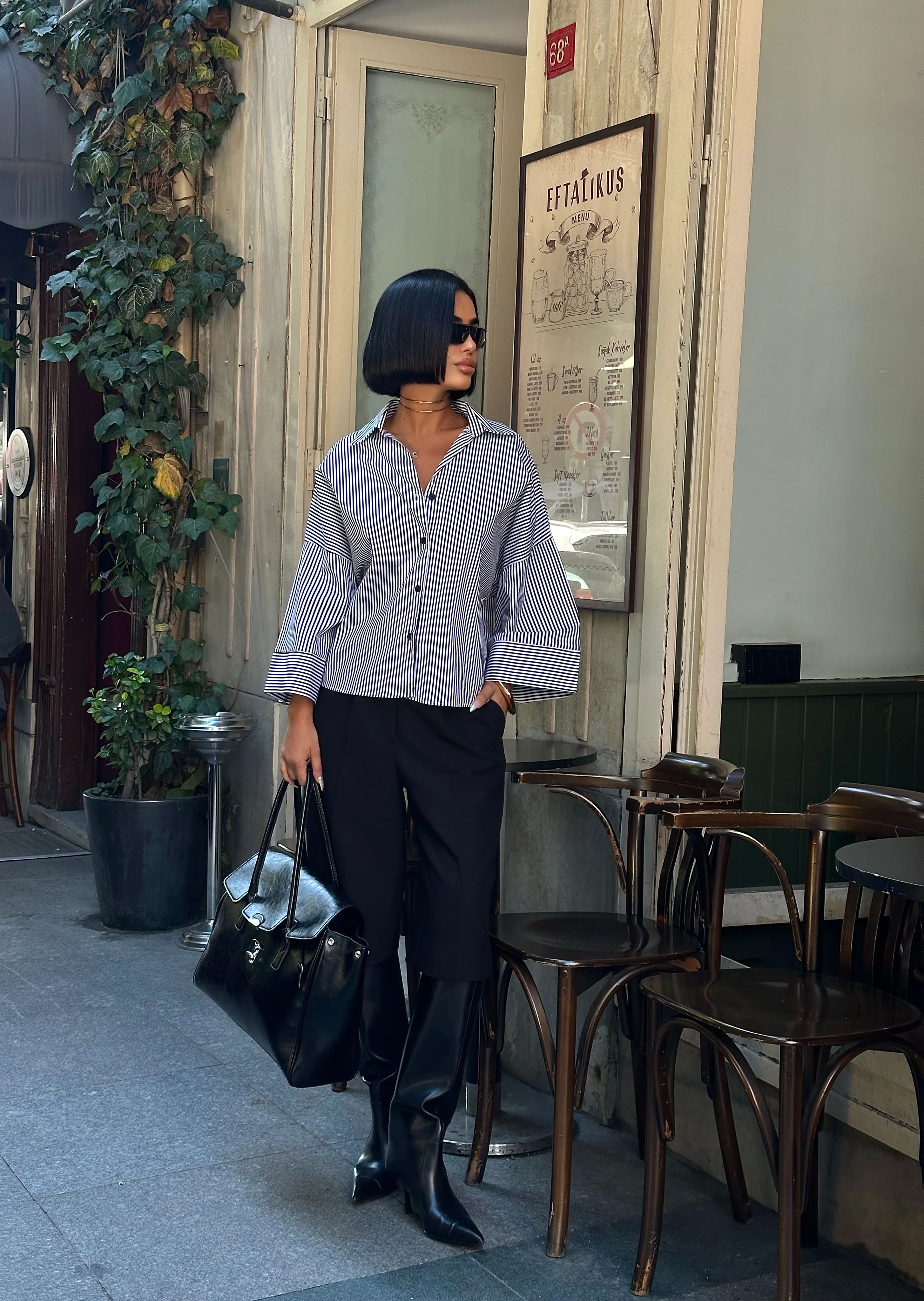 SALAŞ ÇİZGİLİ BLUZ