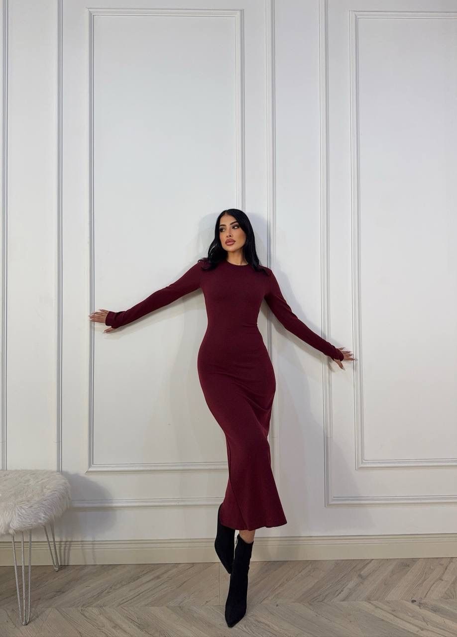 ARKA BAĞCIKLI DETAYLI ELBİSE