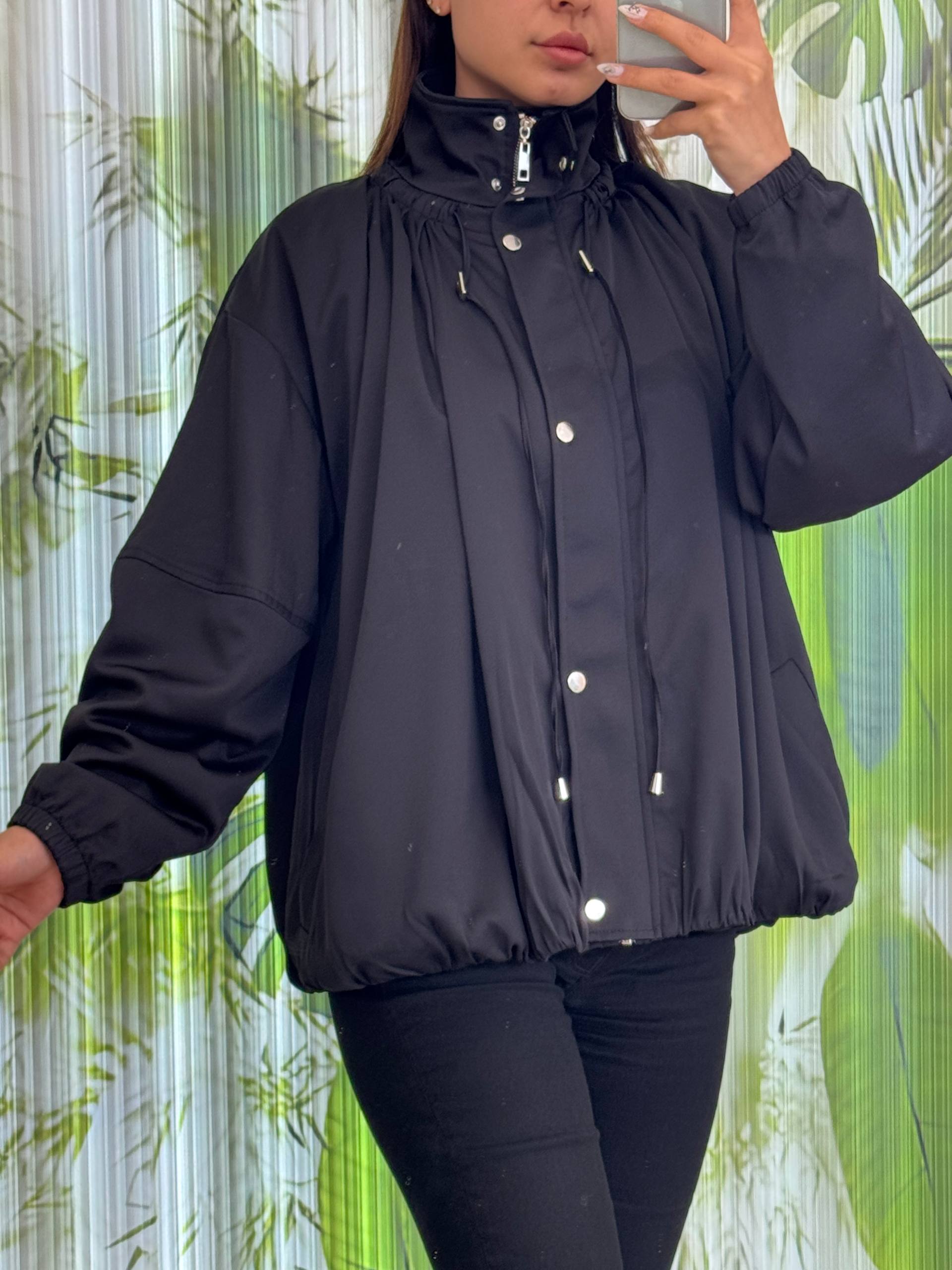 YÜKSEK YAKA PATLI KISA MONT