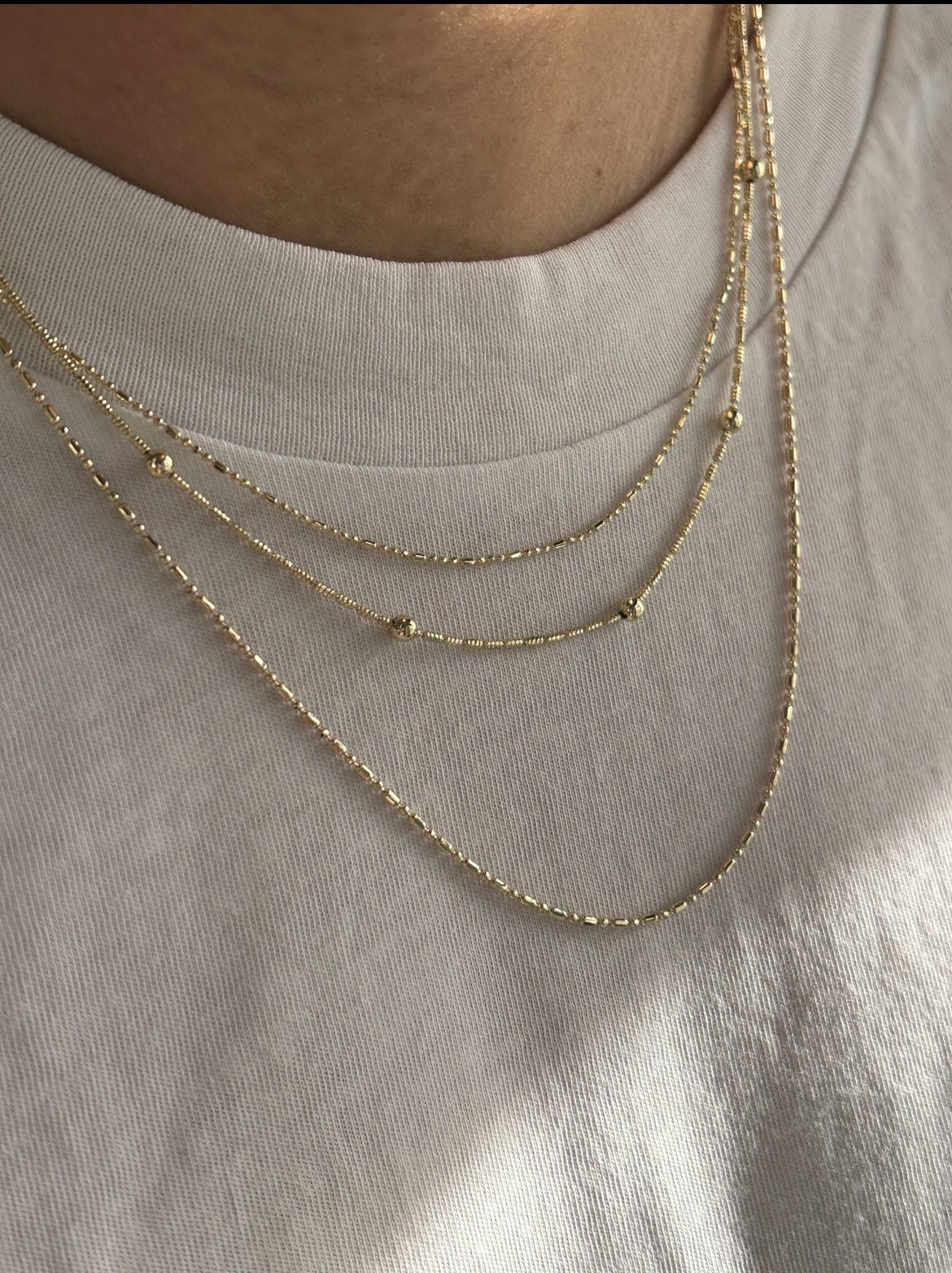 14k Renk Üçlü Kolye Set