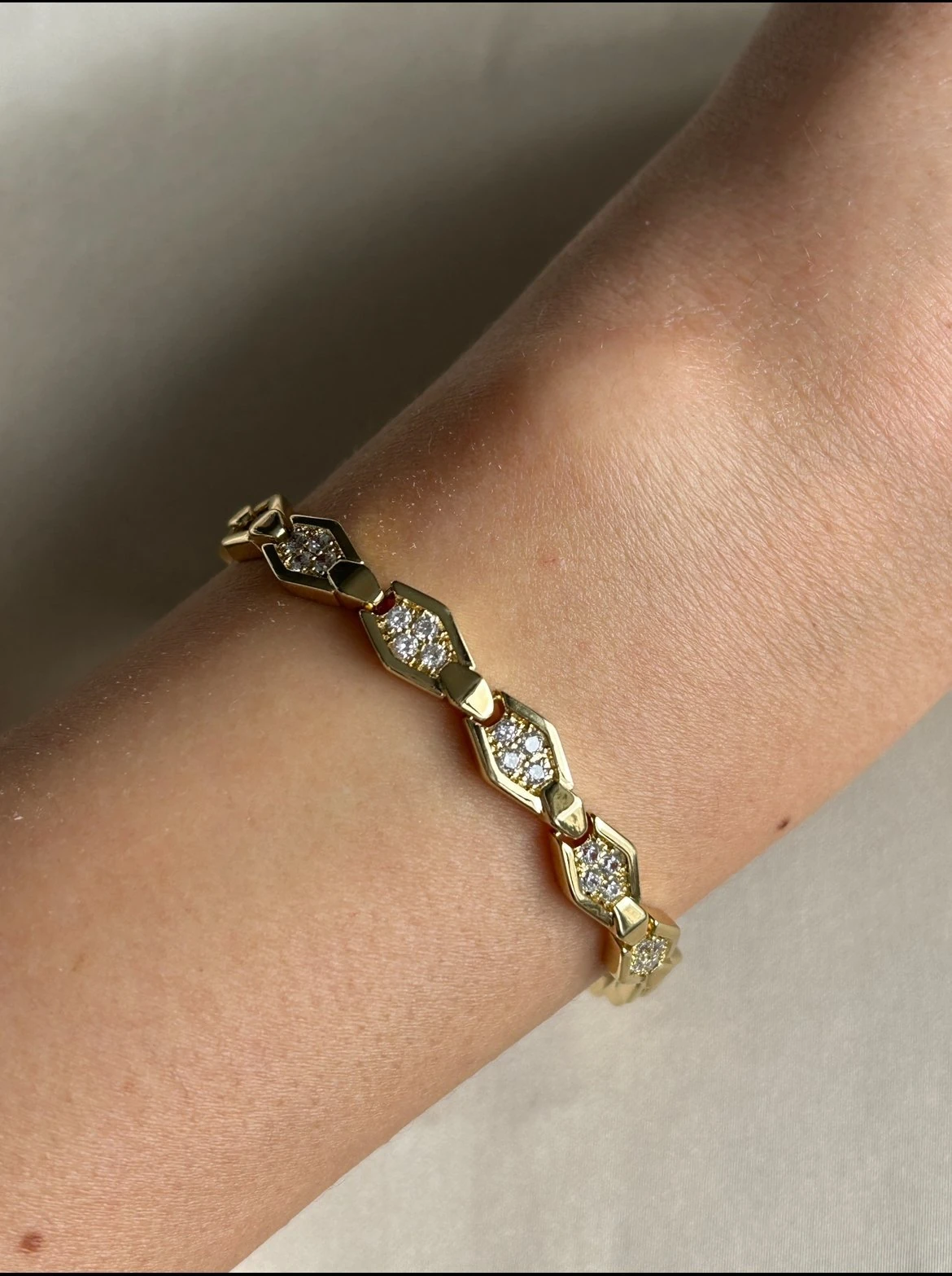 Baklava Model Bileklik (14k Renk)