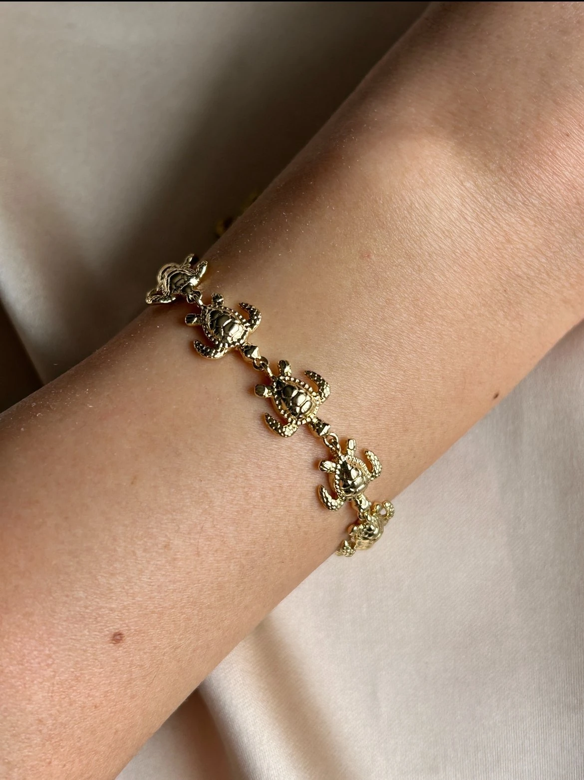 Kaplumbağa Motif Bileklik (14k Renk )