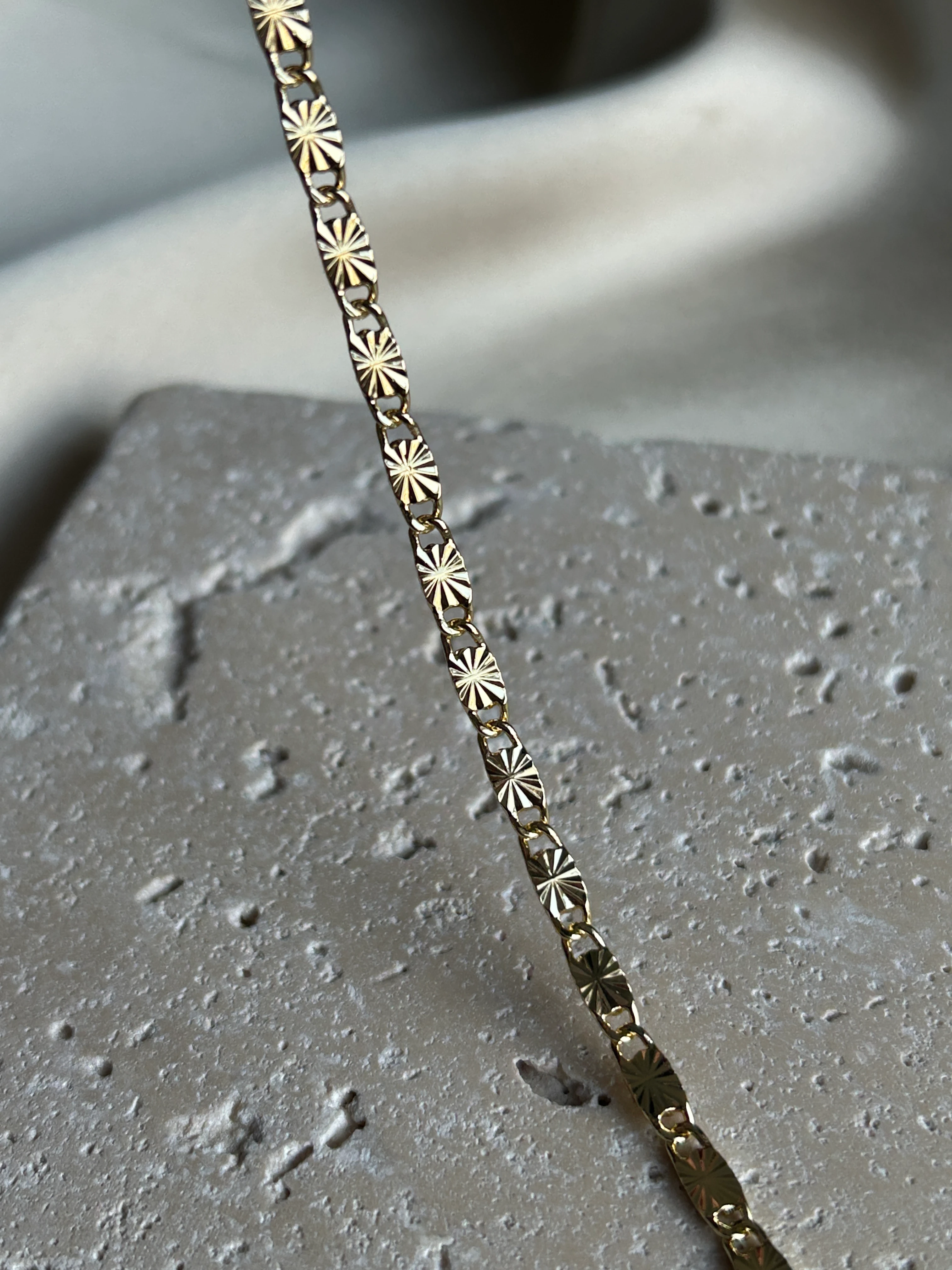 Yıldız Ezme Model Bileklik ( 14k Renk )