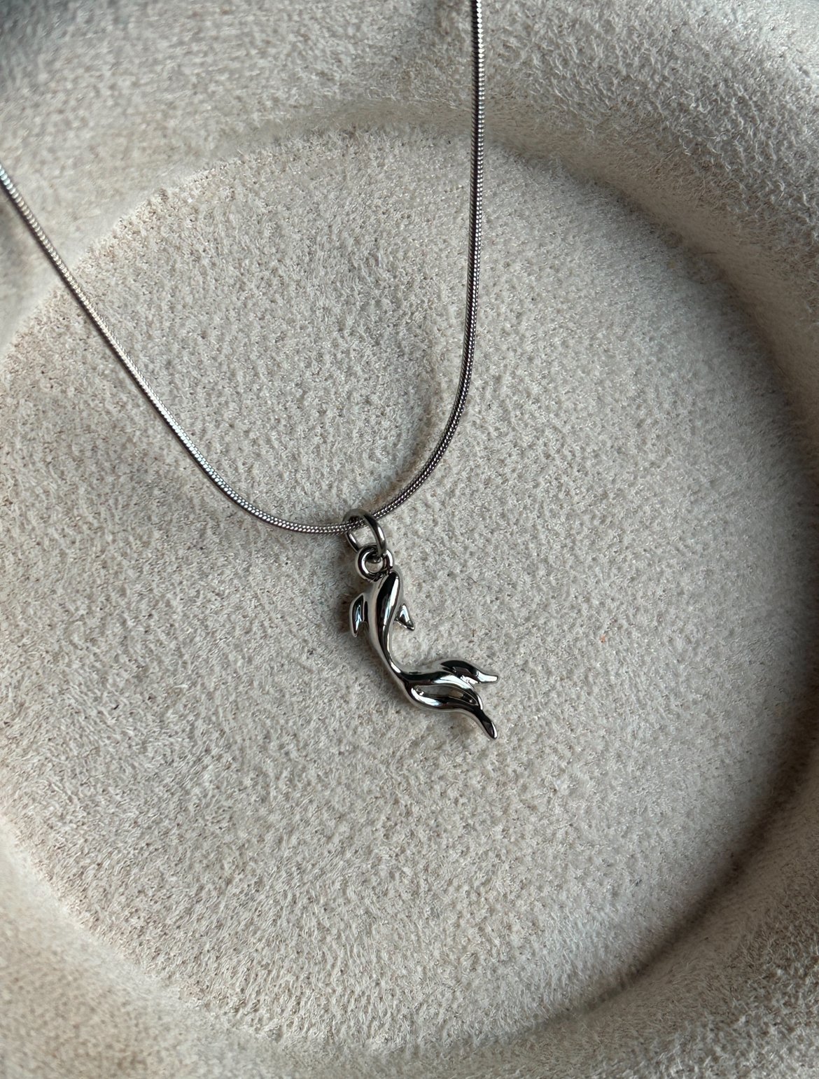 Mini Balık Model Kolye ( gümüş renk )