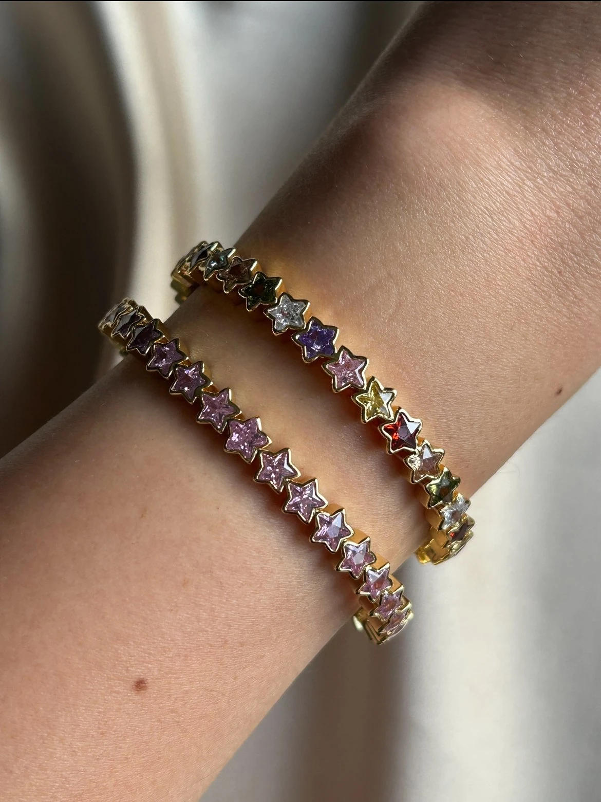 Renkli Mix Taşlı Yıldız Bileklik